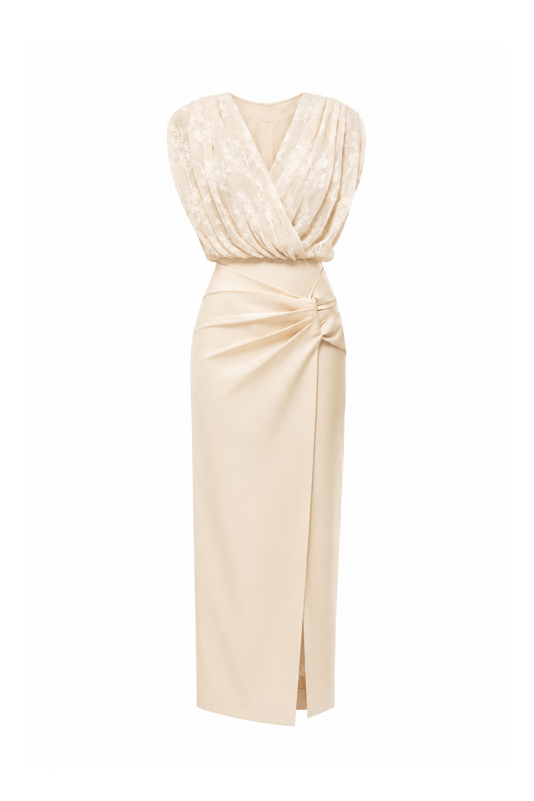 V-Neck Lace Pencil Dress