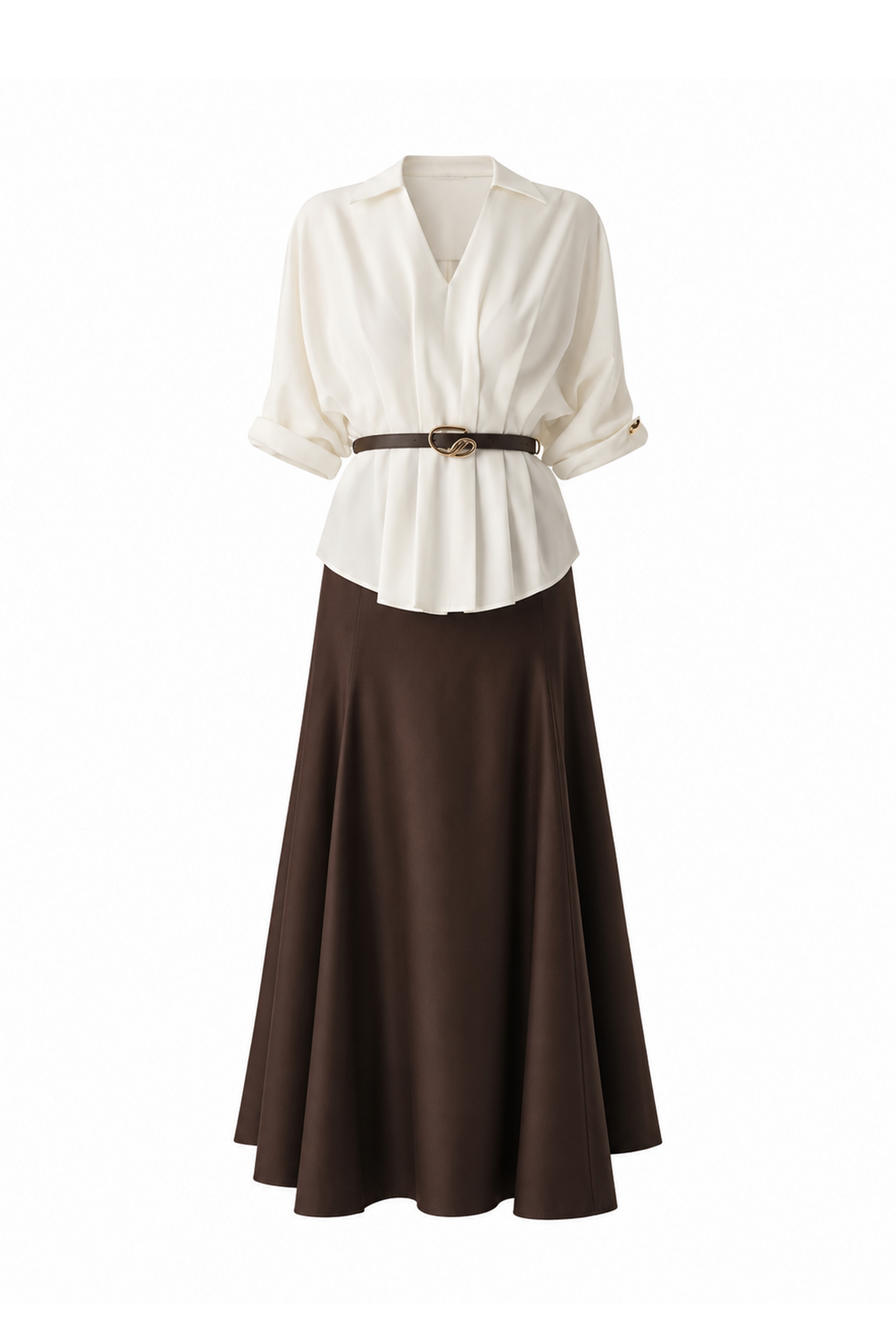 Plain Linen Set (Top & Skirt)