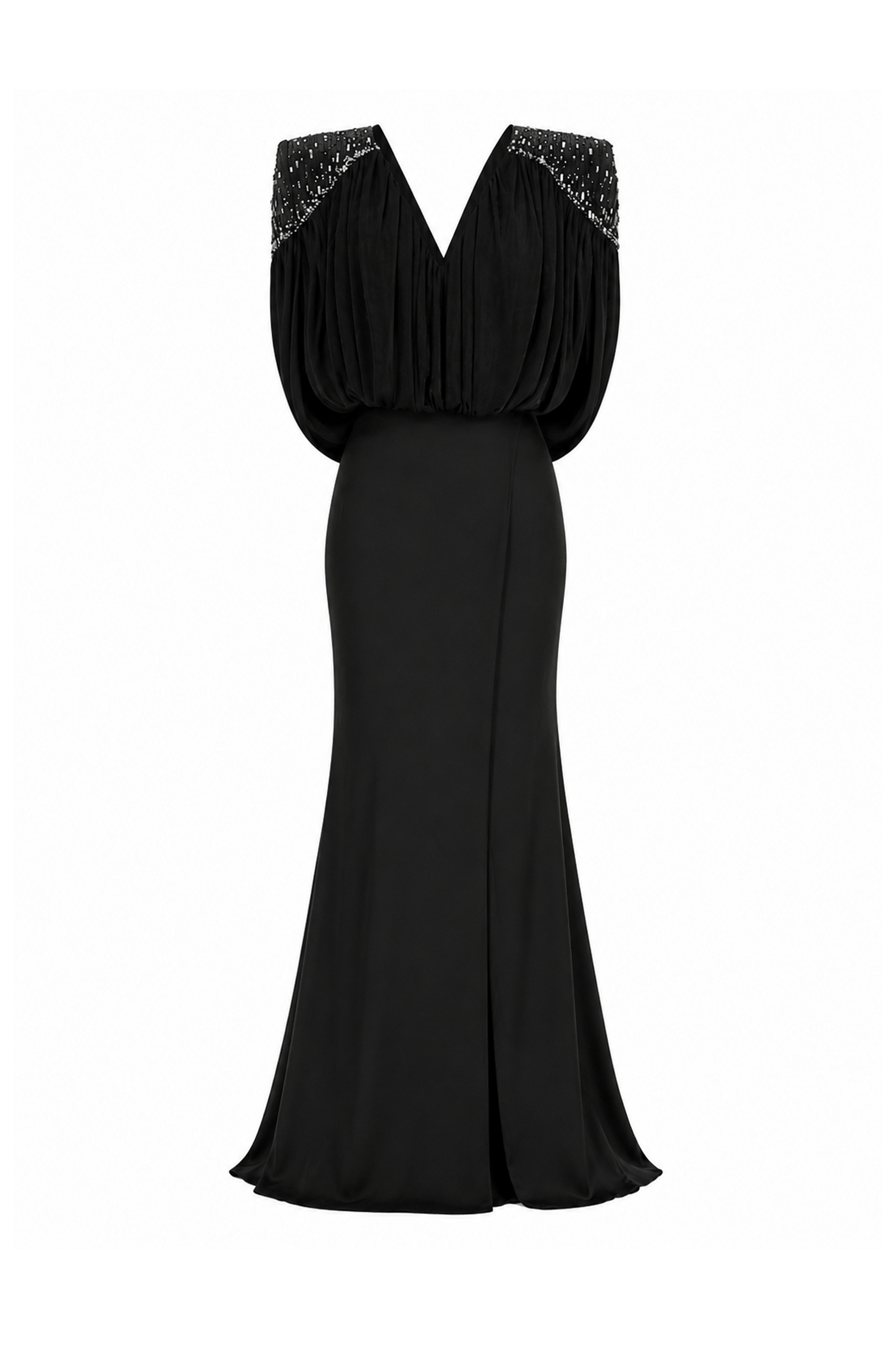 Leila V-neck Fishtail Gown