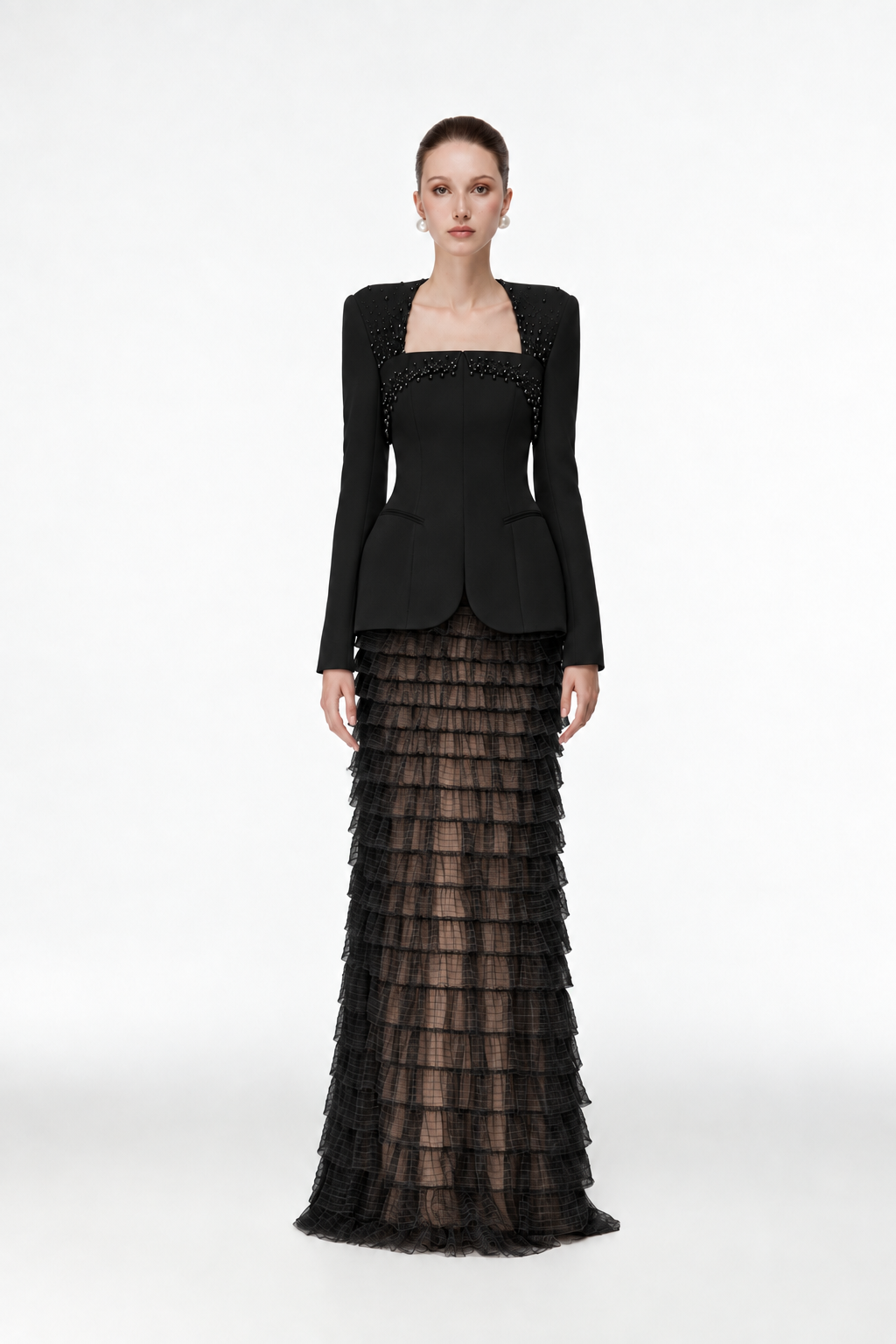 Embellished Square Neck Set Design