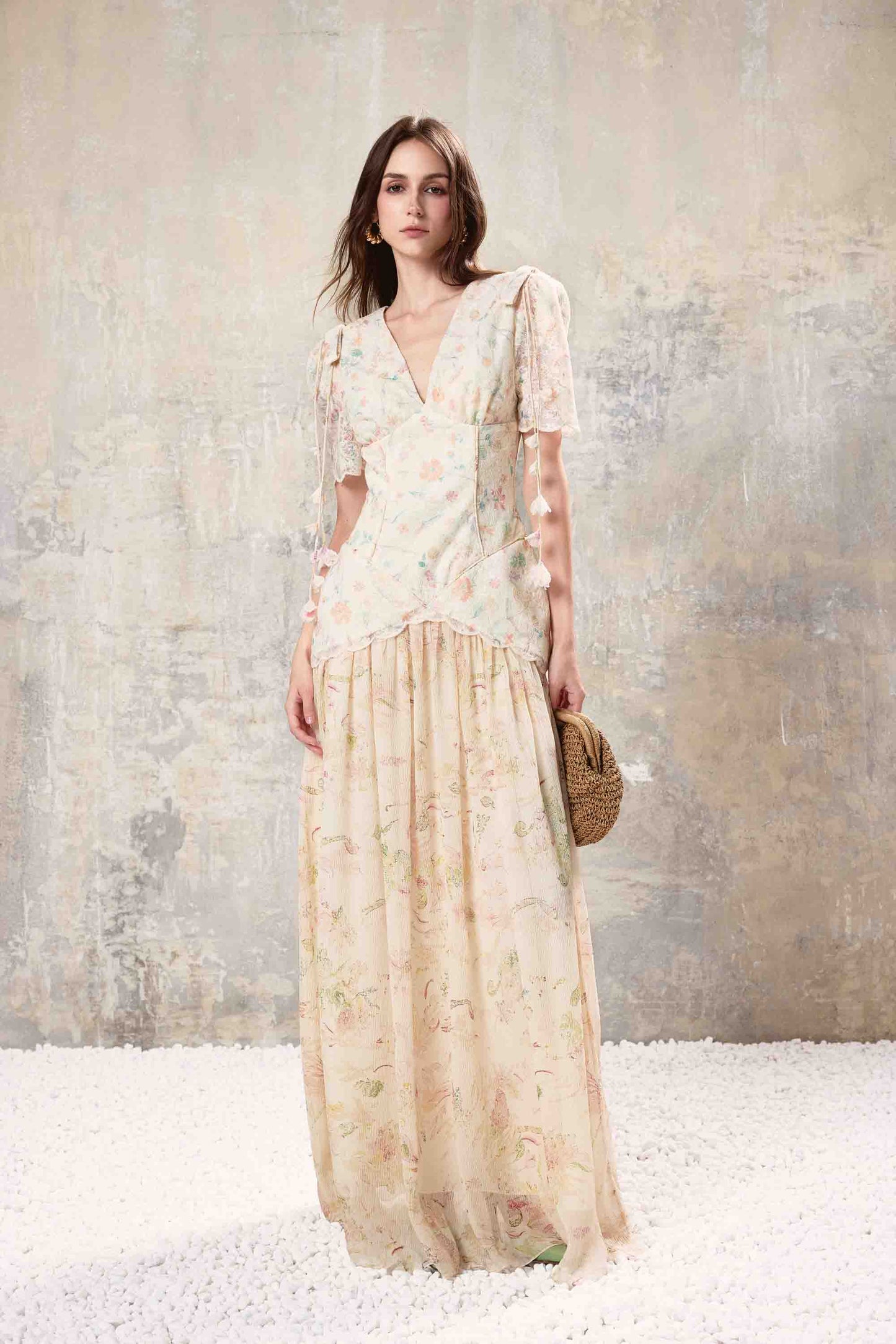 Floral Corset Maxi Dress