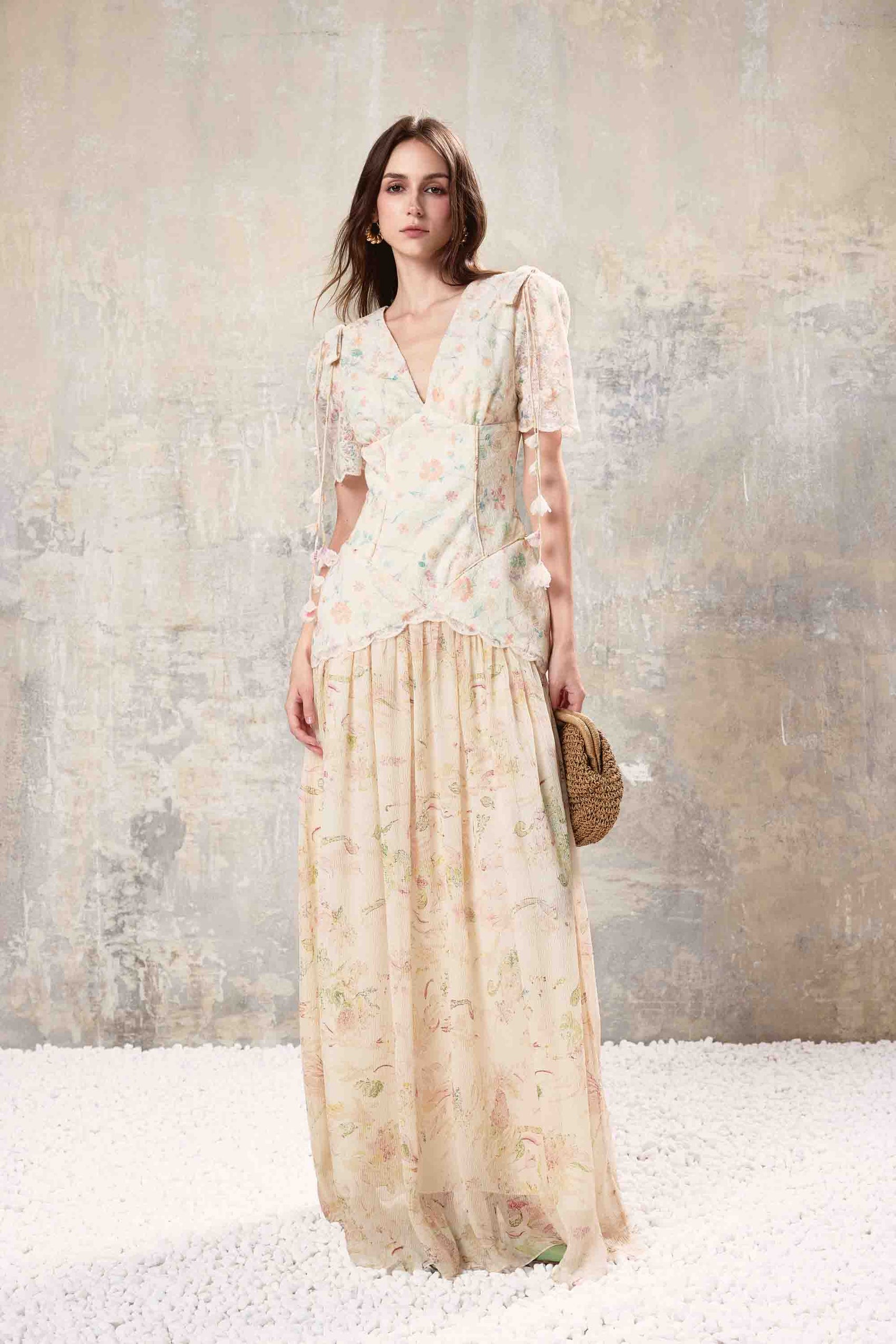 Floral Corset Maxi Dress