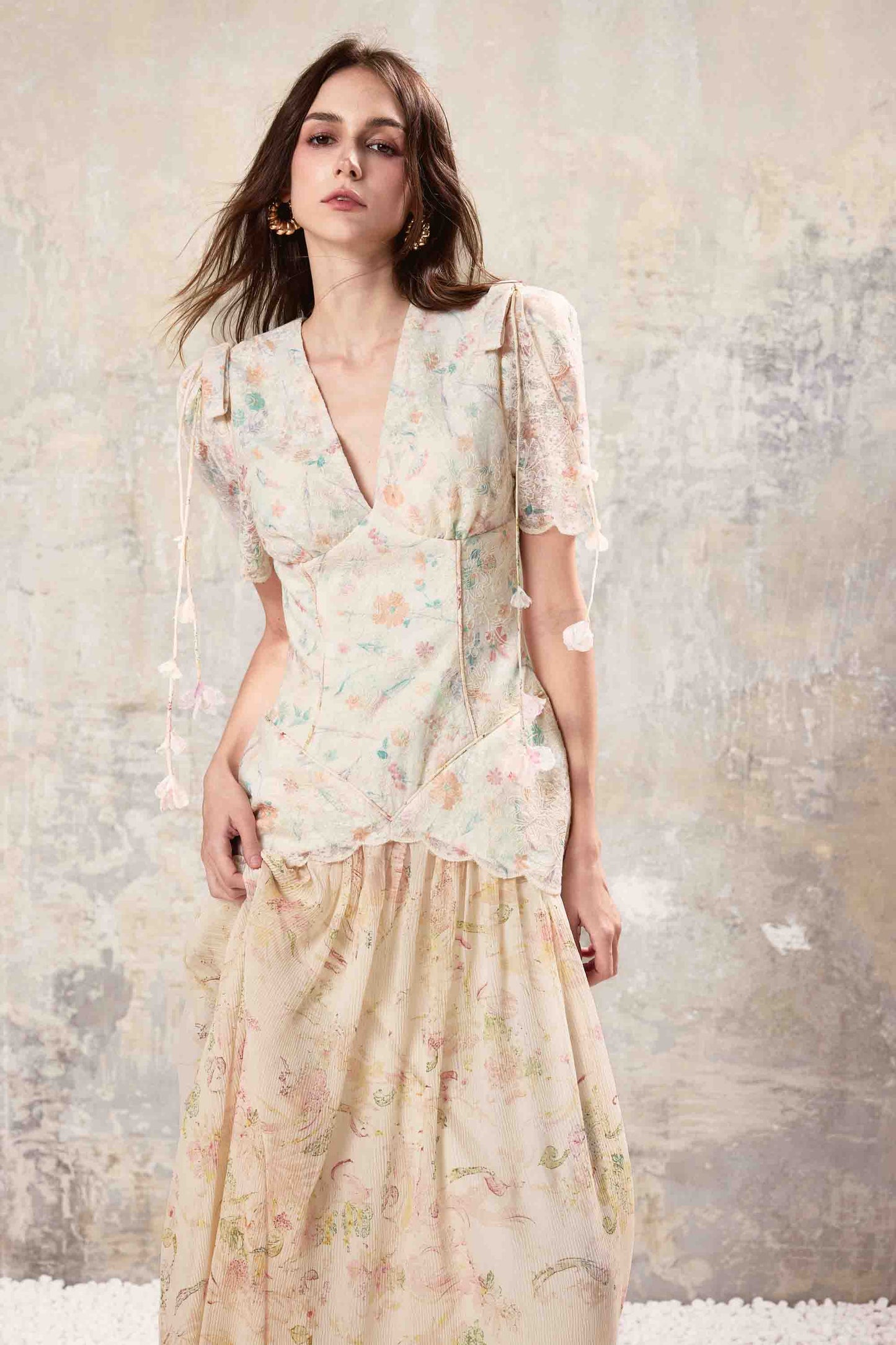 Floral Corset Maxi Dress