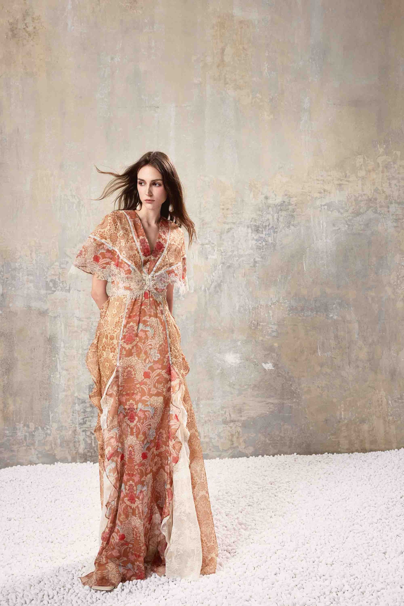 Baroque Lace Maxi Dress
