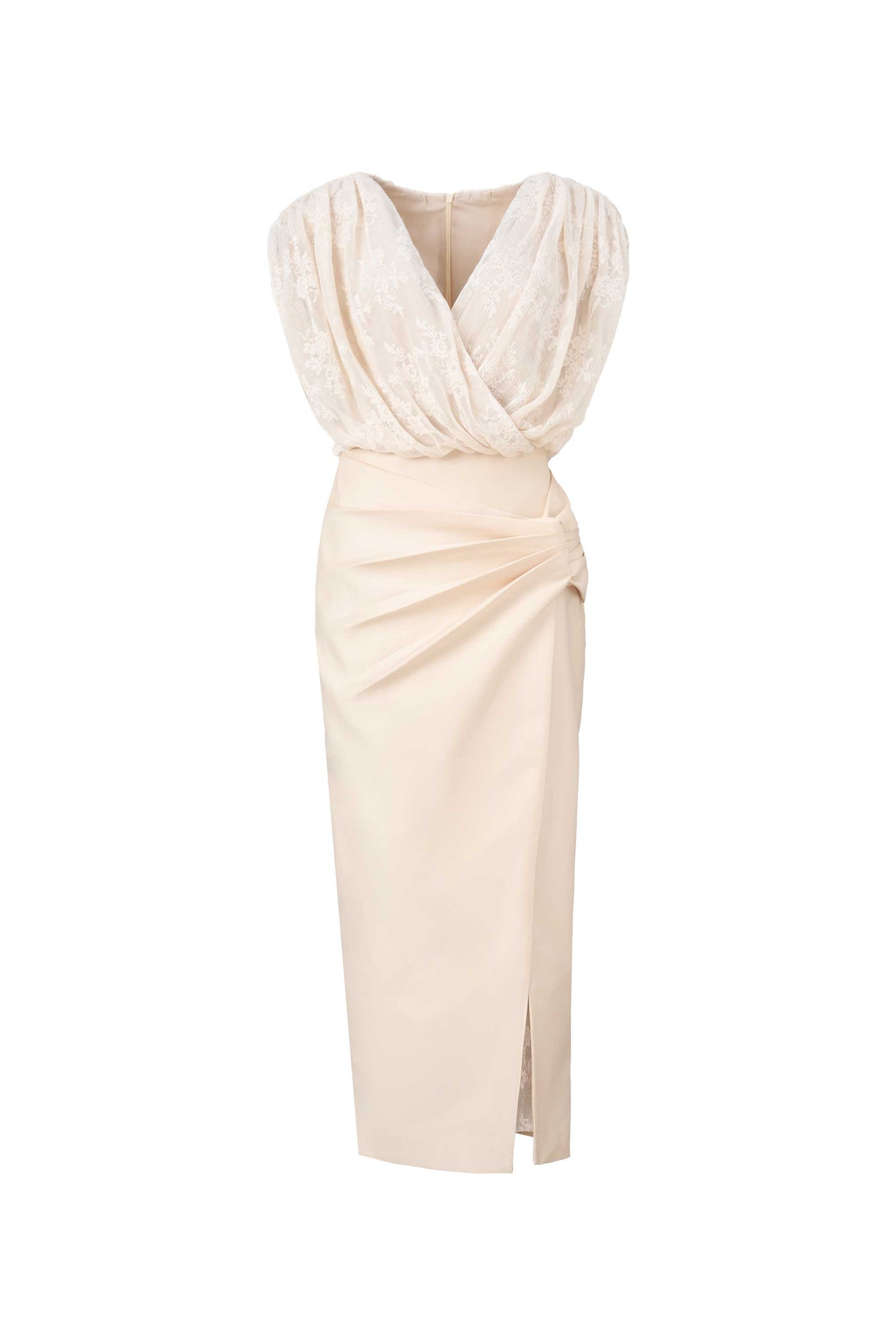 V-Neck Lace Pencil Dress