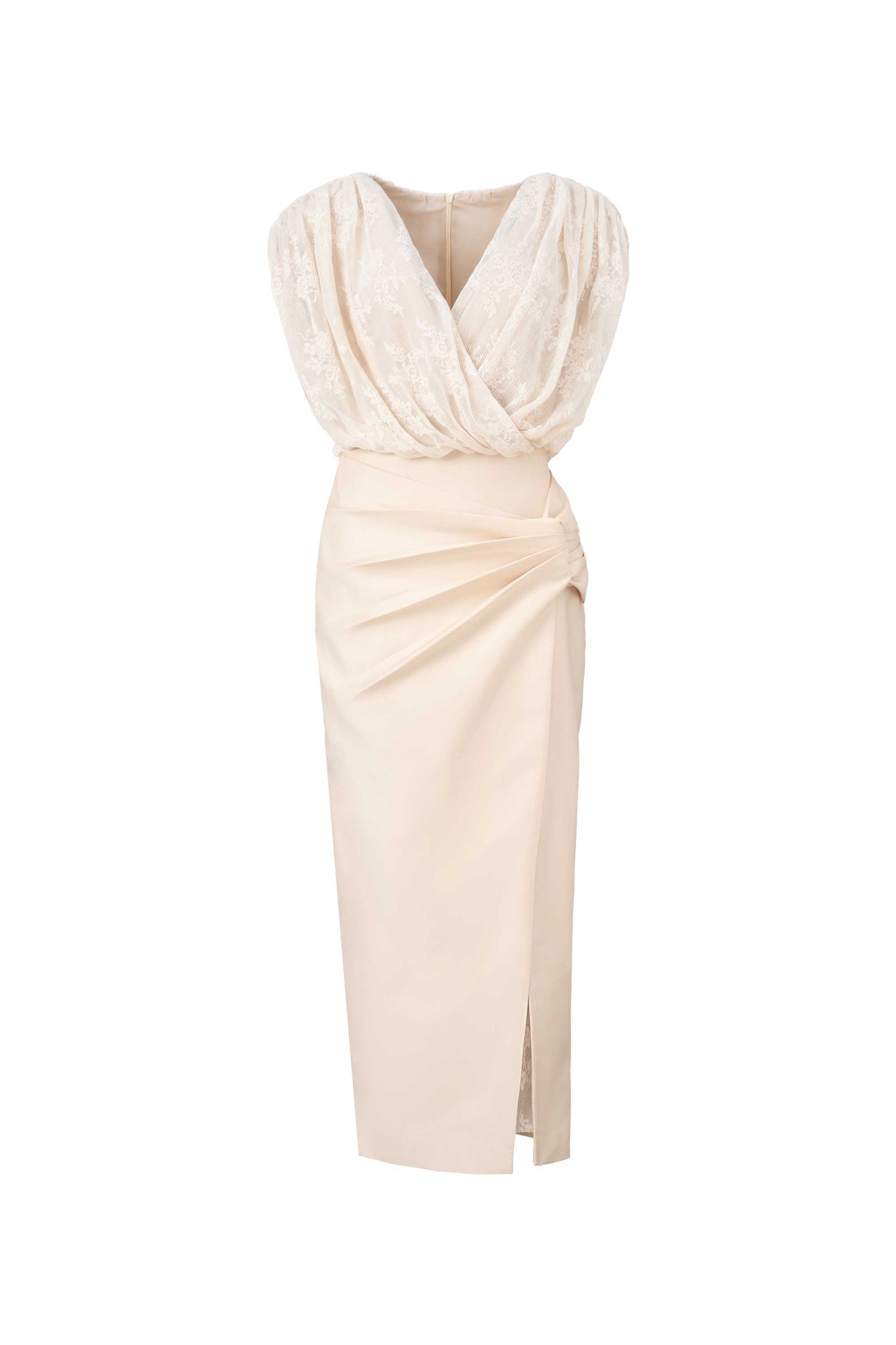 V-Neck Lace Pencil Dress
