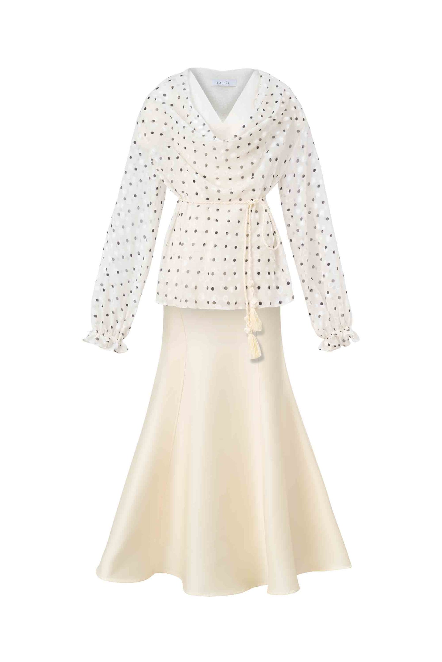 Polka Dot V-Neck Set Design