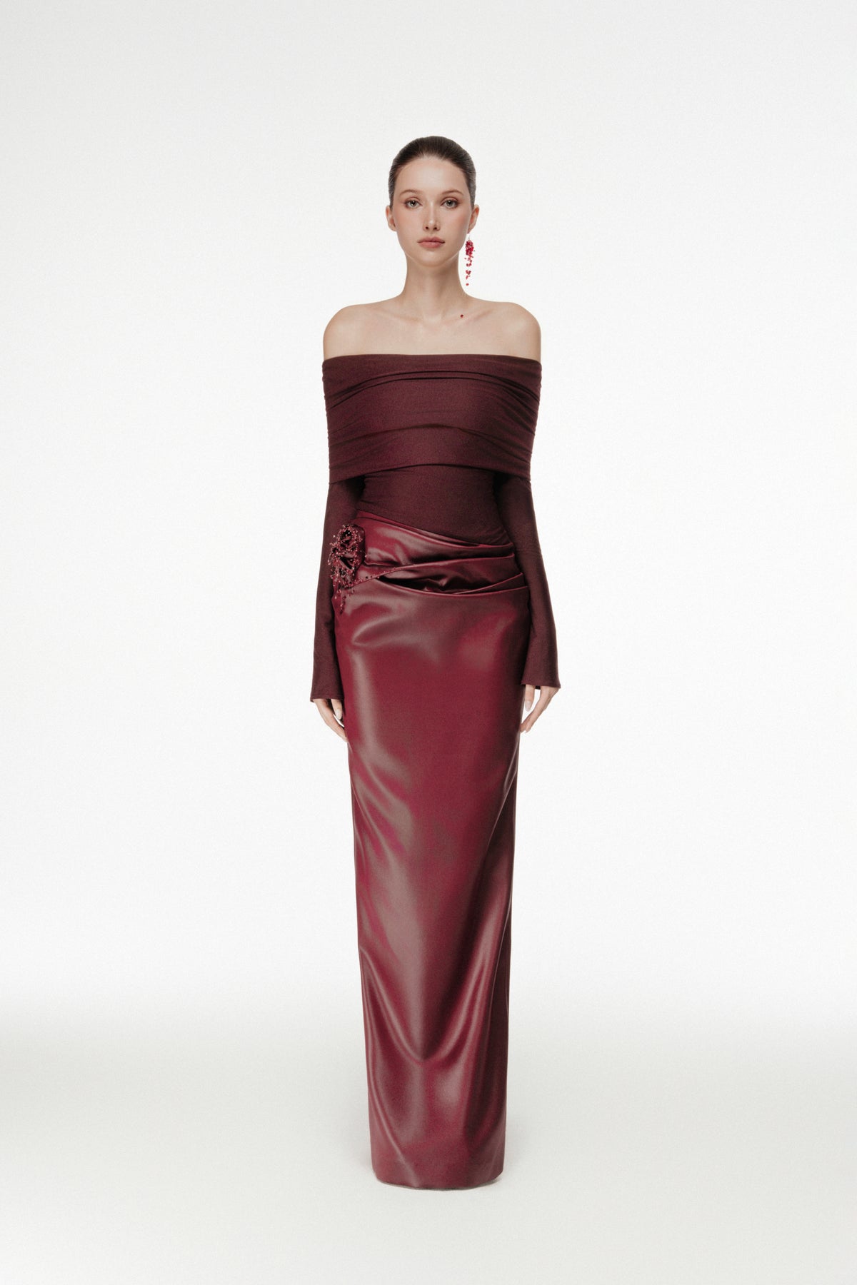 Off-Shoulder Draped Dress