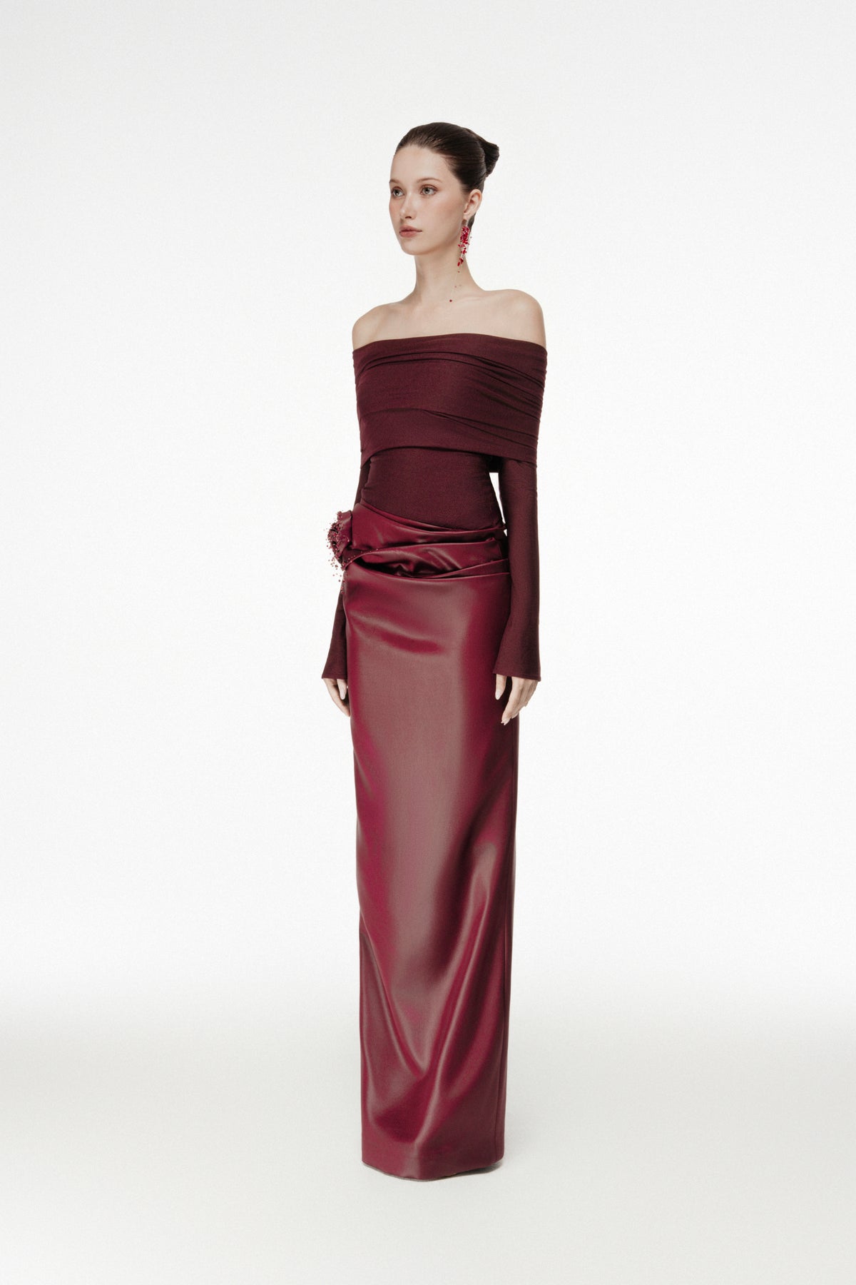 Off-Shoulder Draped Dress