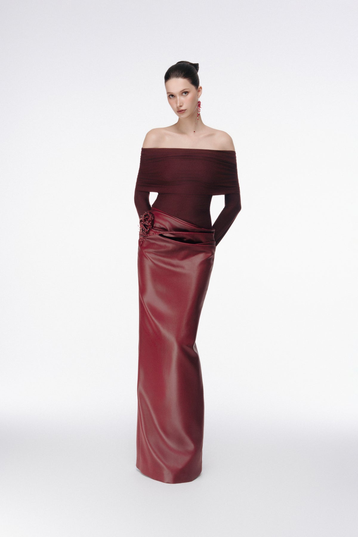 Off-Shoulder Draped Dress