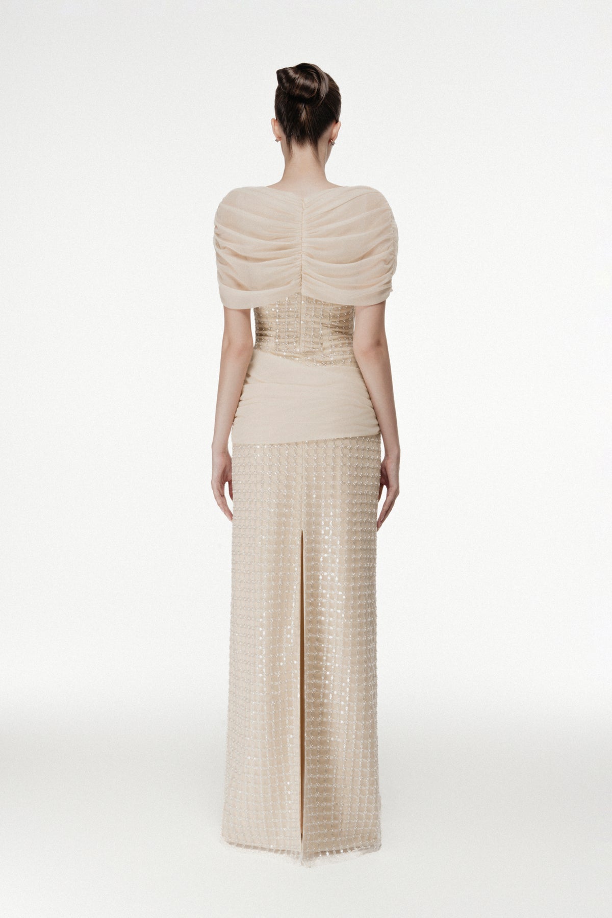 Embellished Draped Dress
