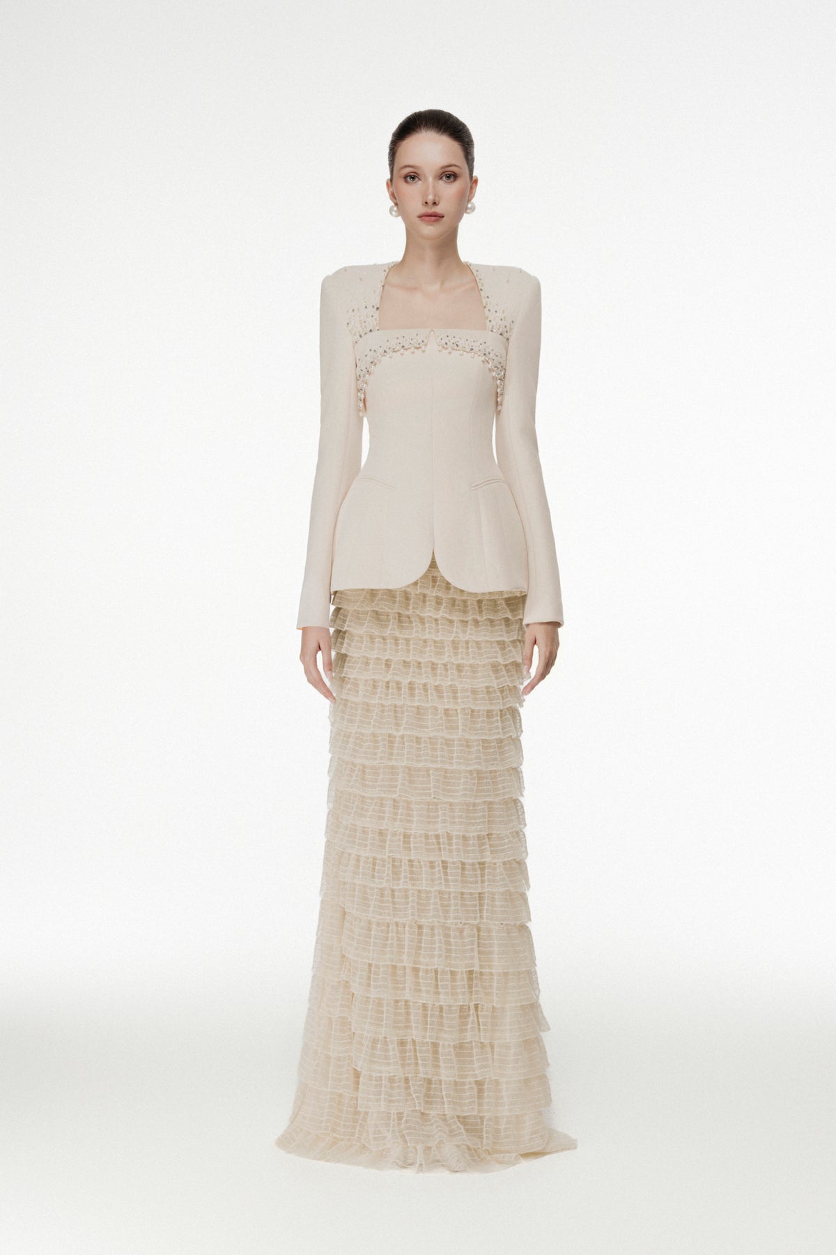 Embellished Square Neck Set Design