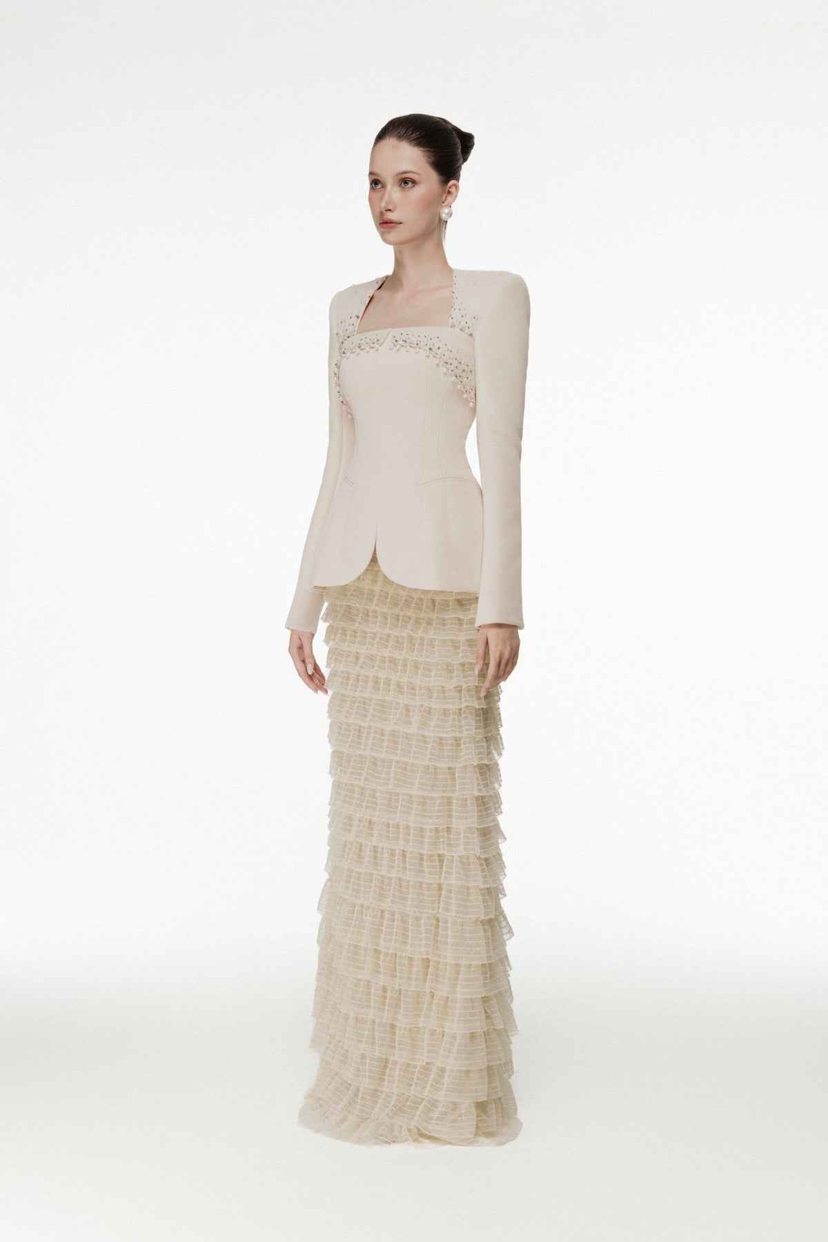 Embellished Square Neck Set Design