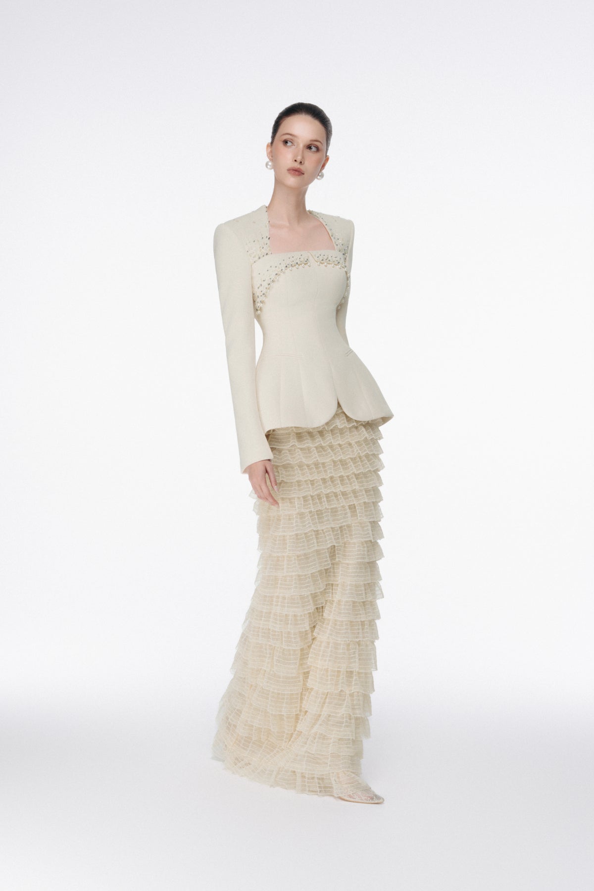 Embellished Square Neck Set Design