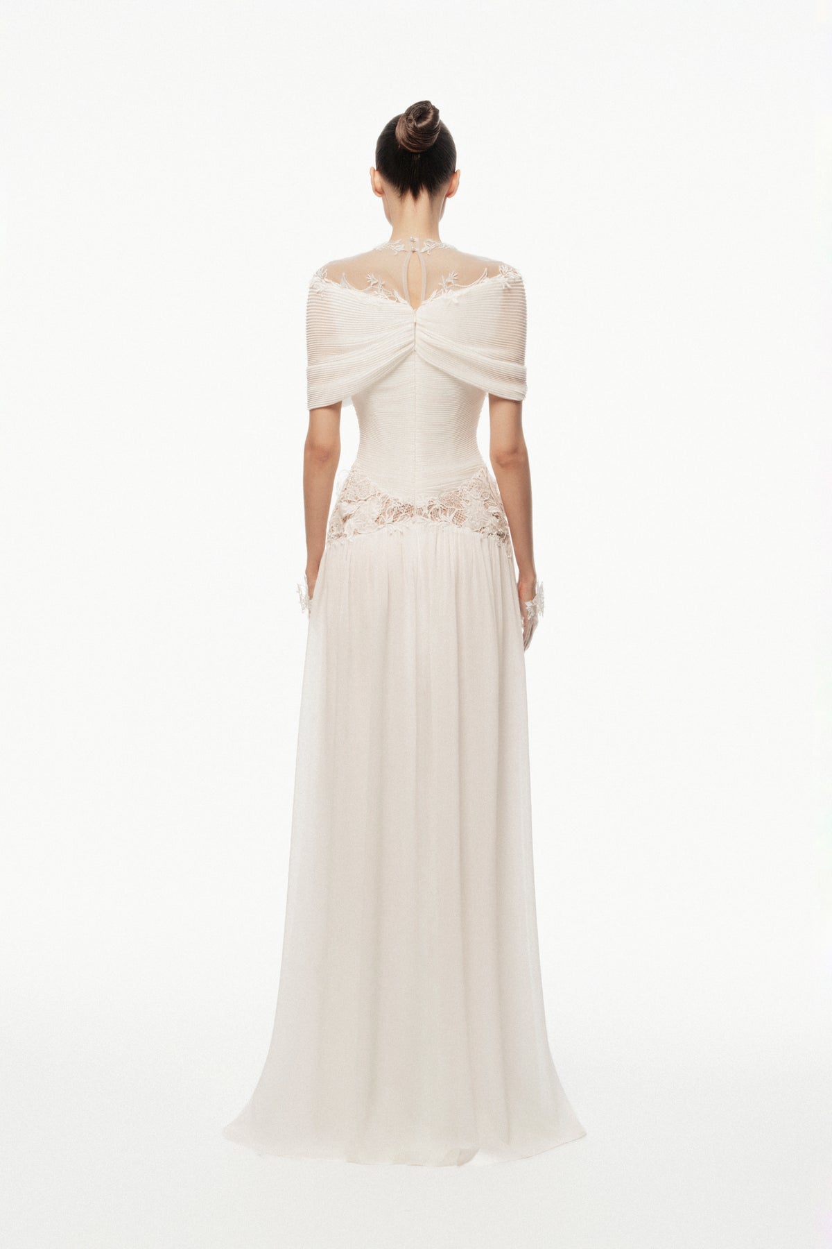 Off-Shoulder Lace Mixi Dress