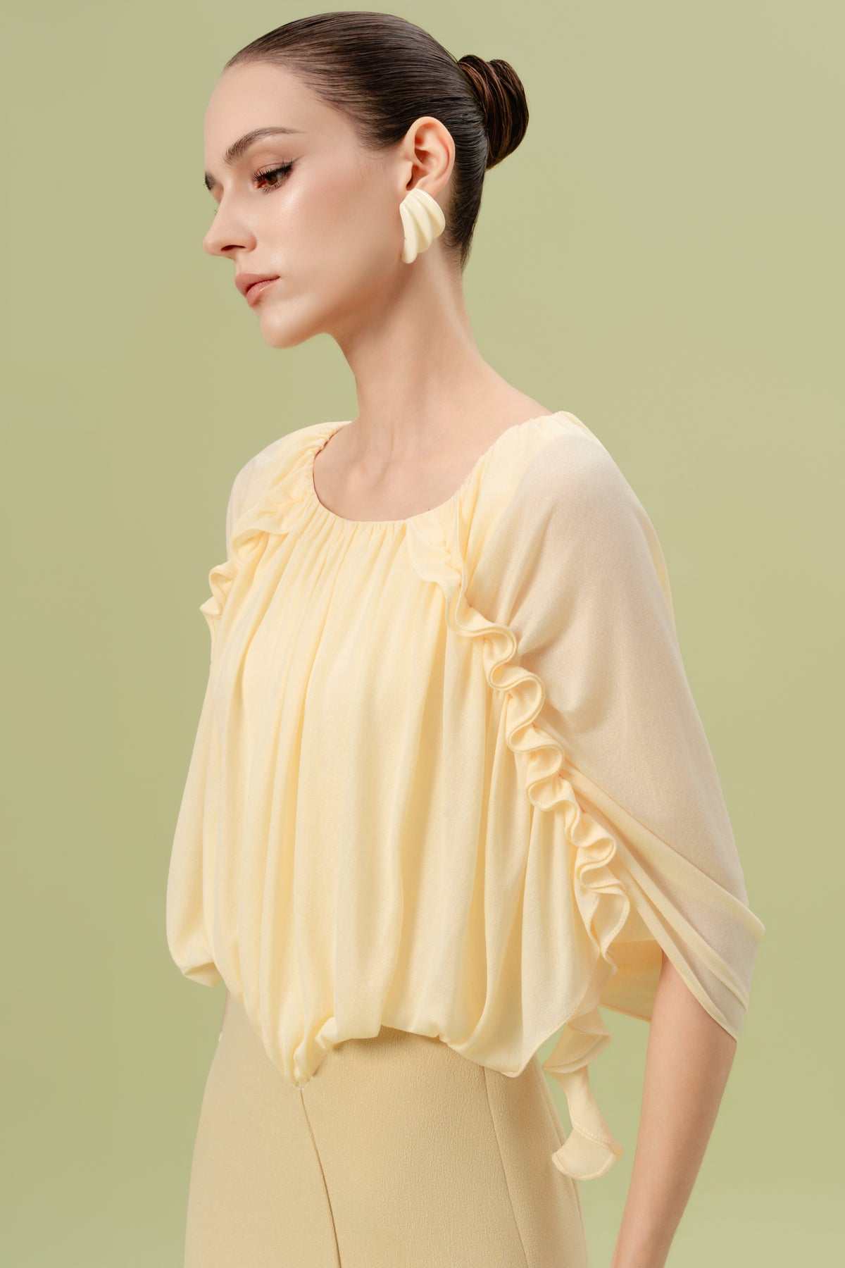 Ruffle Draped Maxi Dress
