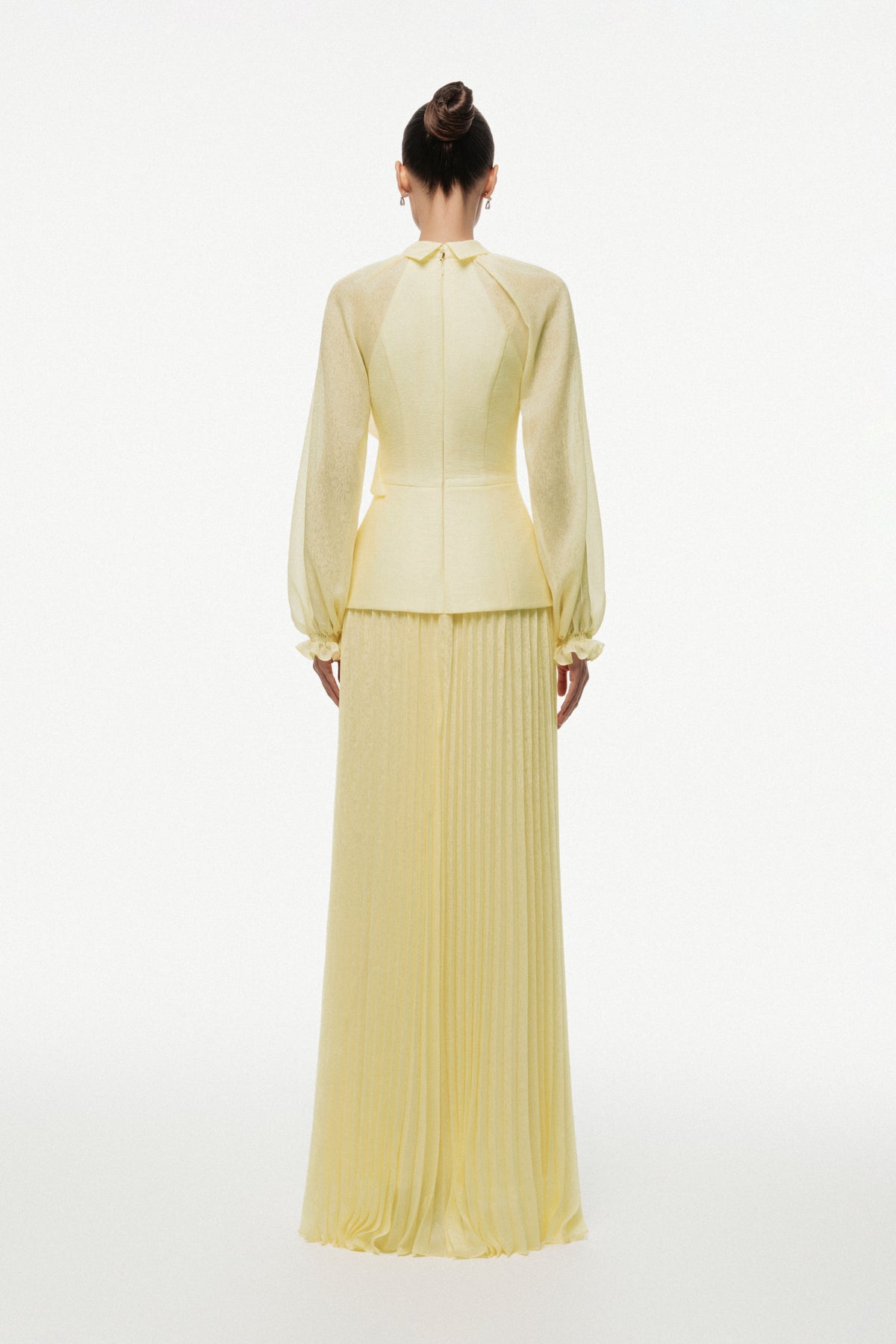 Pleated Ruffle Maxi Dress
