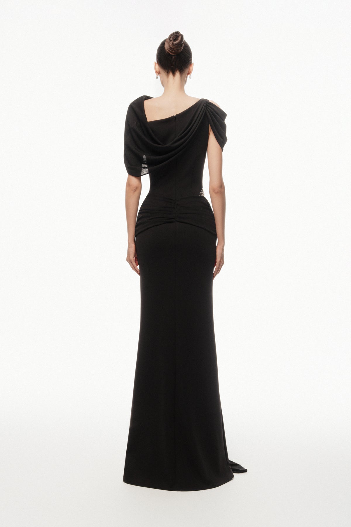 Crystal Cut-Out Draped Dress