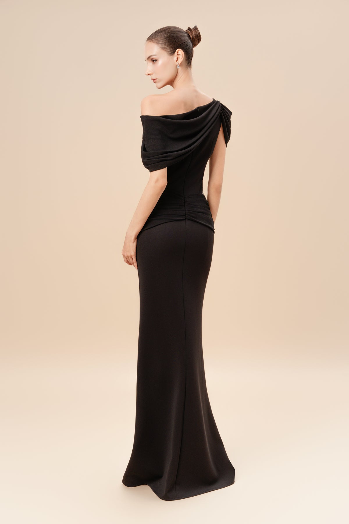 Crystal Cut-Out Draped Dress