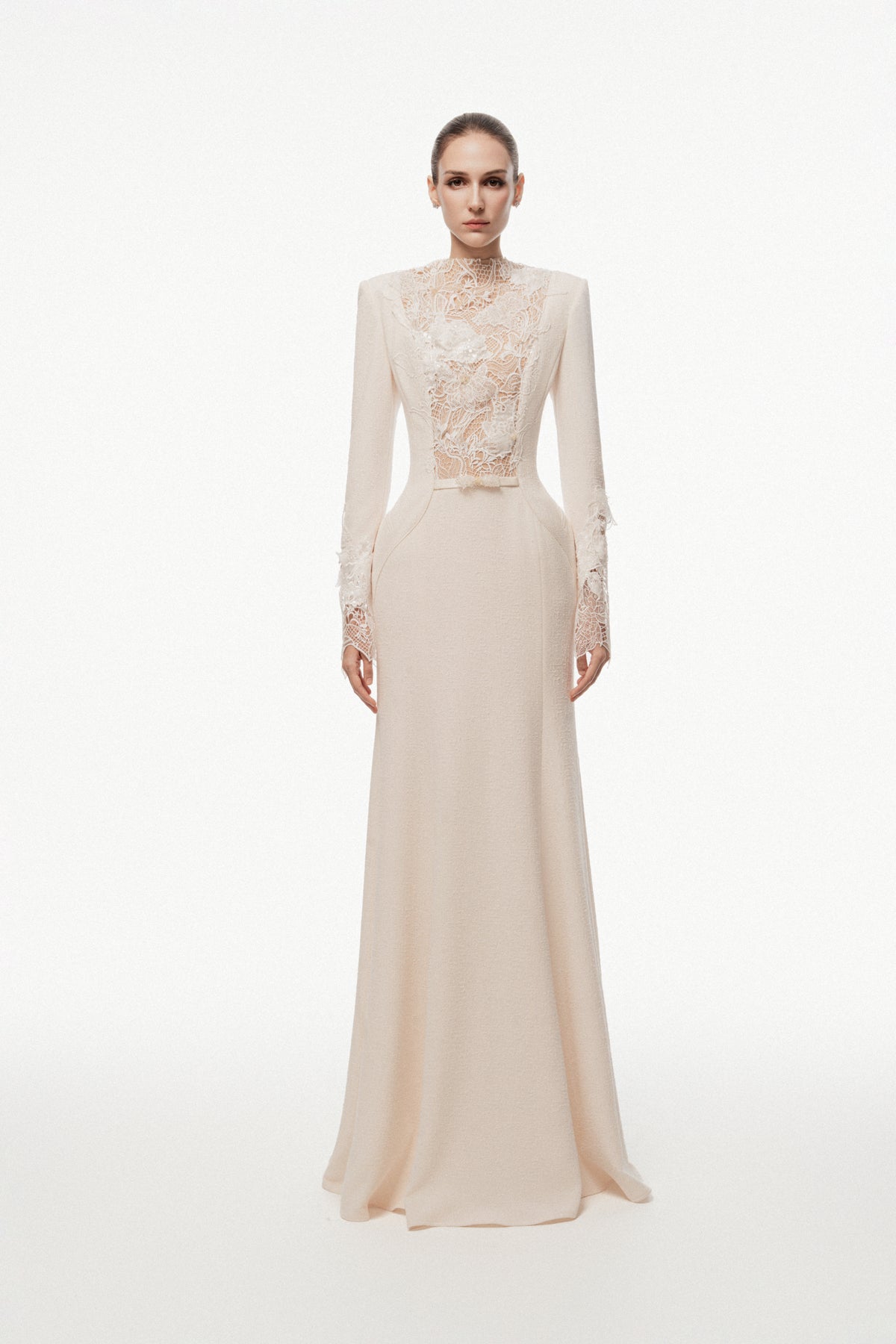 High-Neck Lace Dress