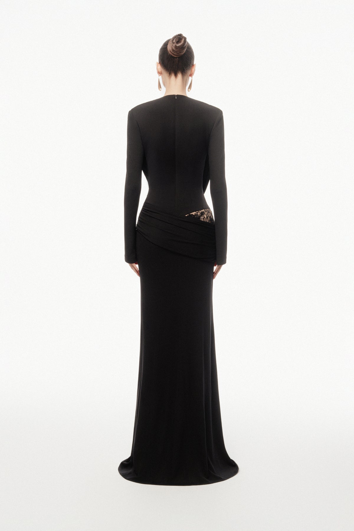 Lace Bodice Draped Grown