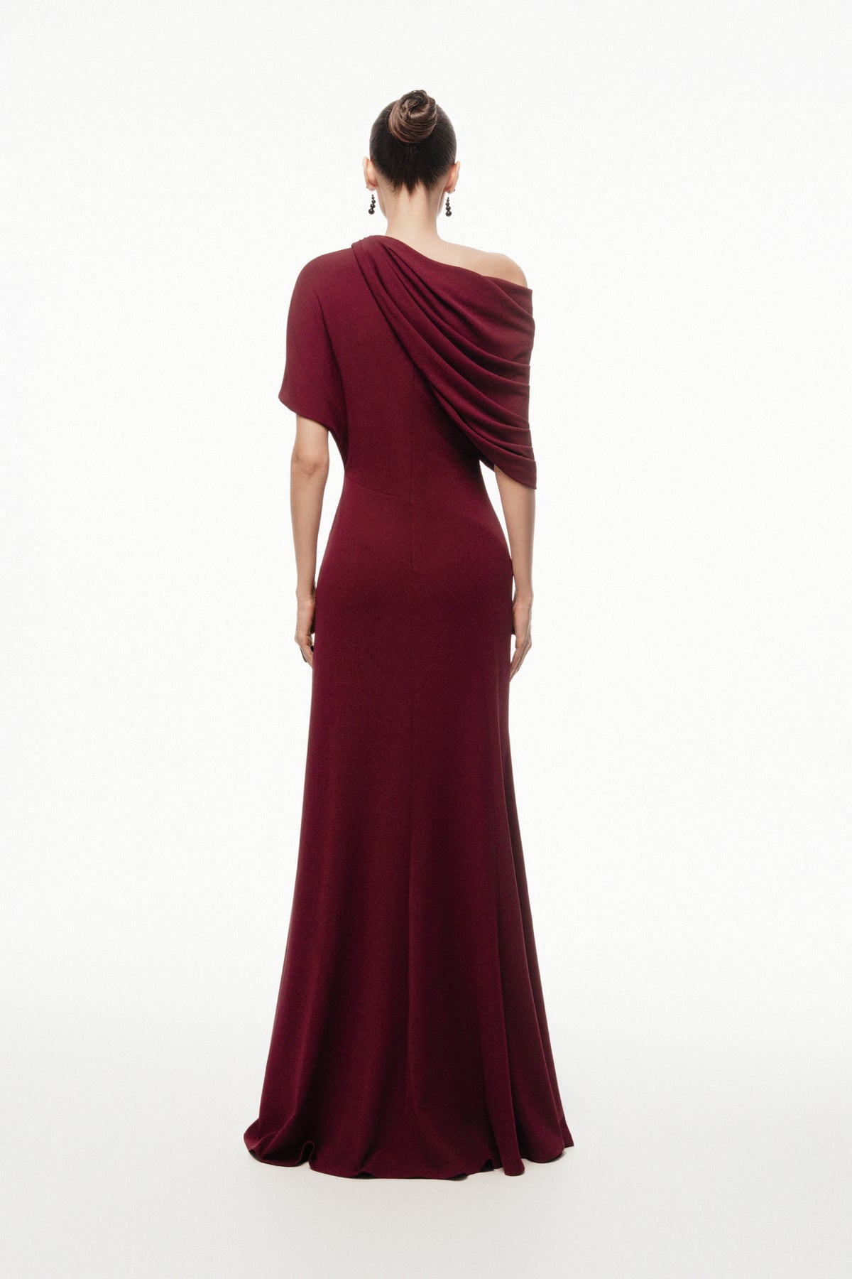 One-Shoulder Draped Maxi Dress