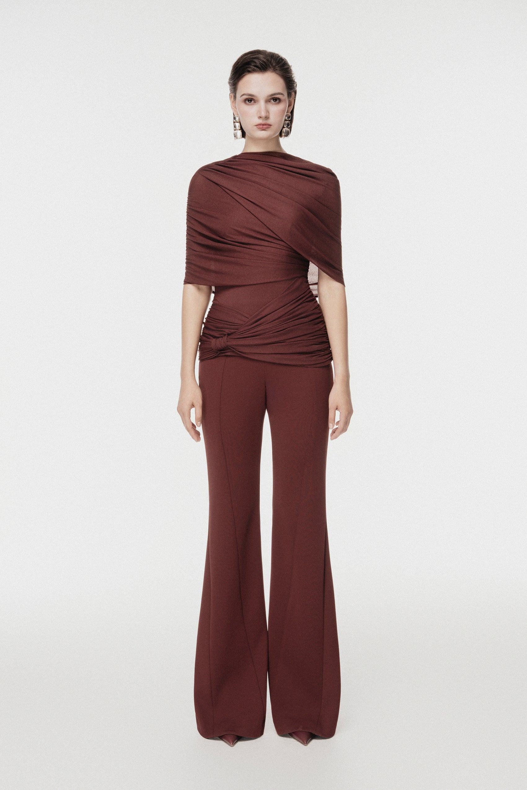 Rum Asymmetric Draped Set