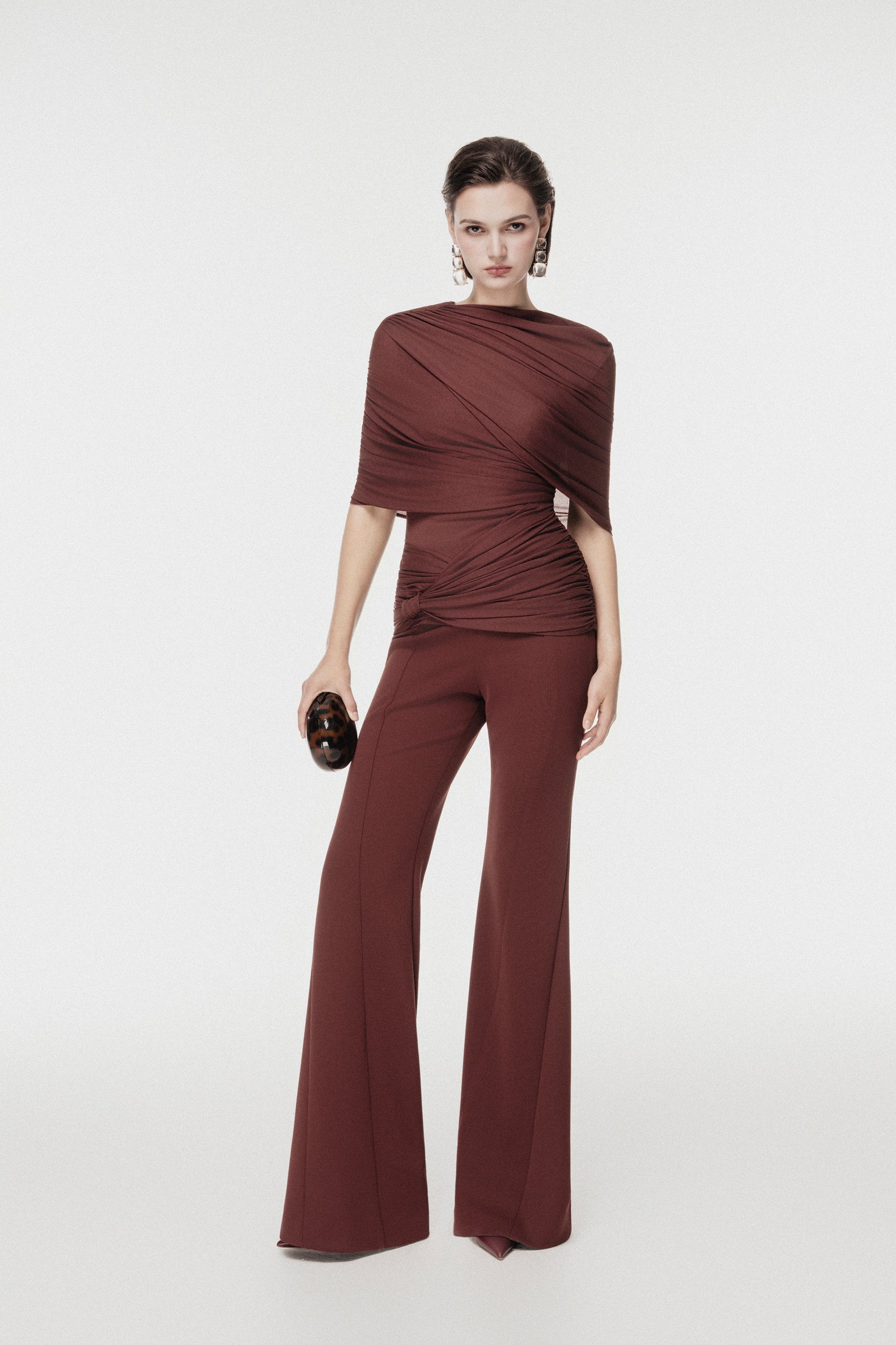 Rum Asymmetric Draped Set