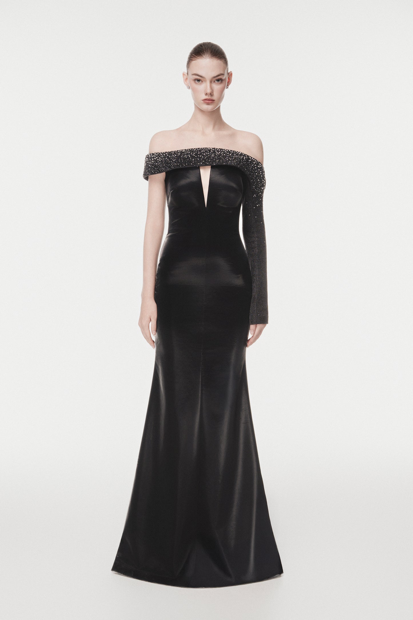 Asymmetric Mermaid Evening Gown