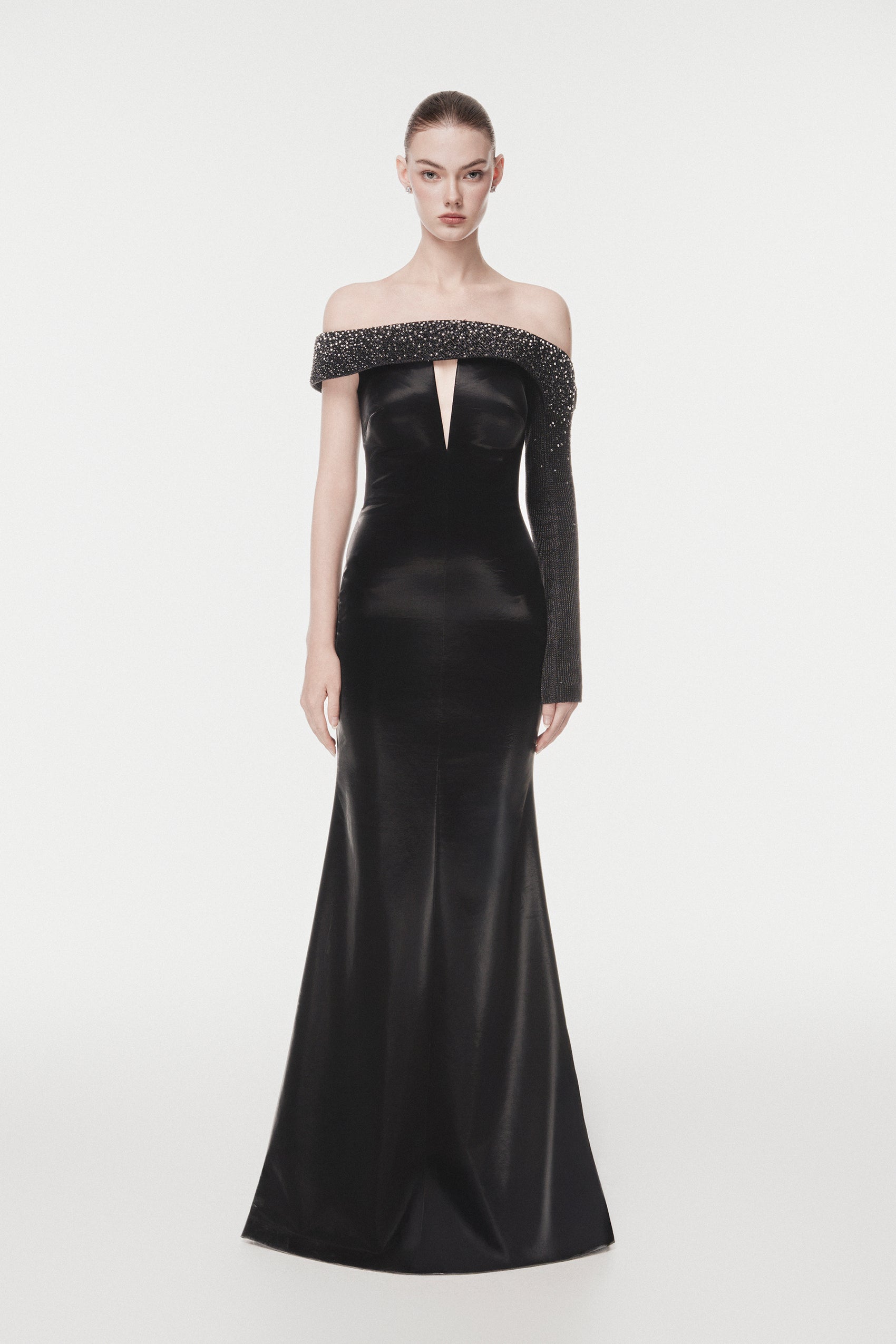 Asymmetric Mermaid Evening Gown