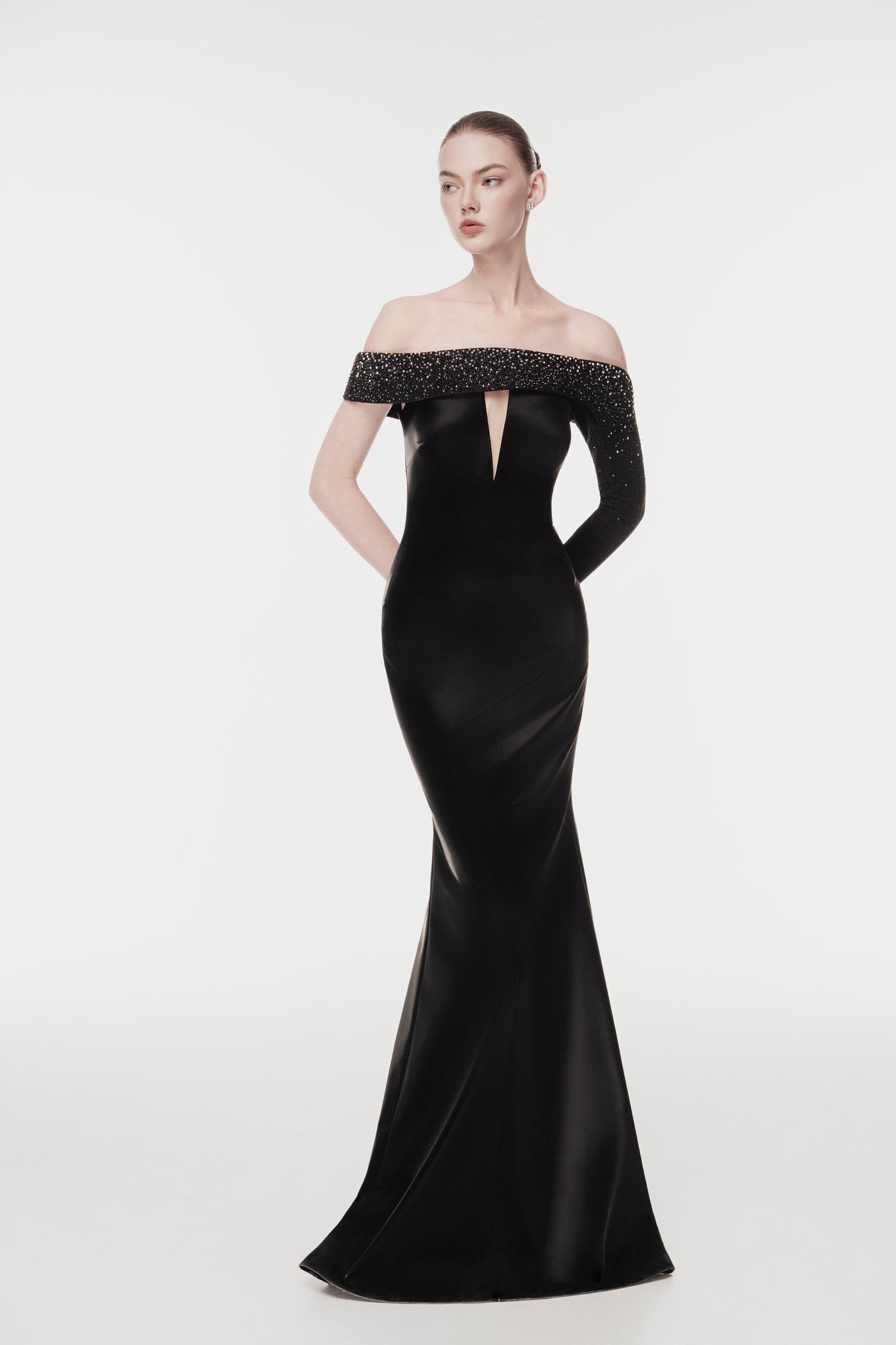 Asymmetric Mermaid Evening Gown