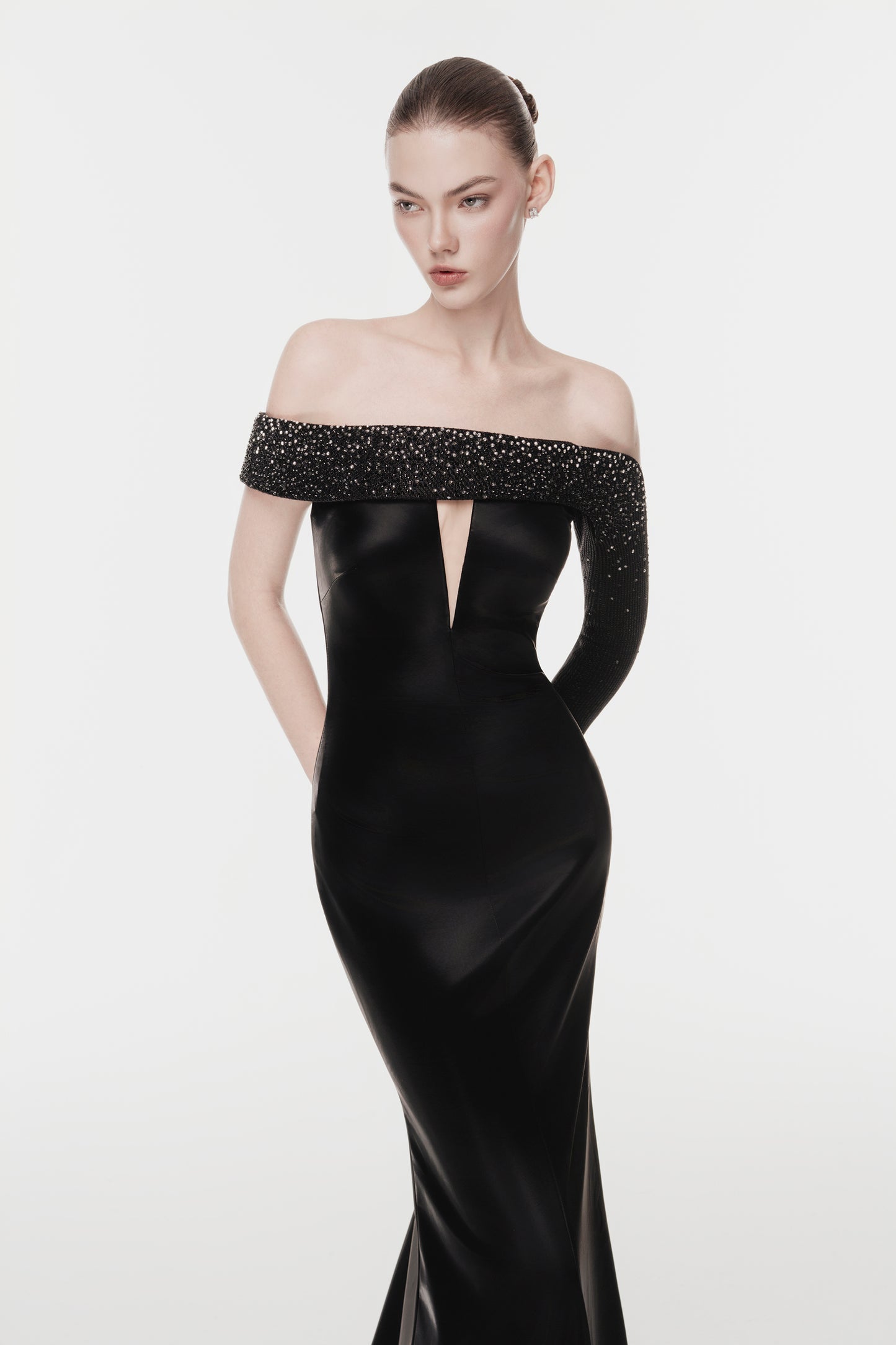Asymmetric Mermaid Evening Gown