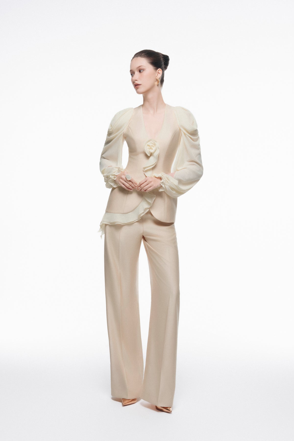 Ruffle Peplum Set Design