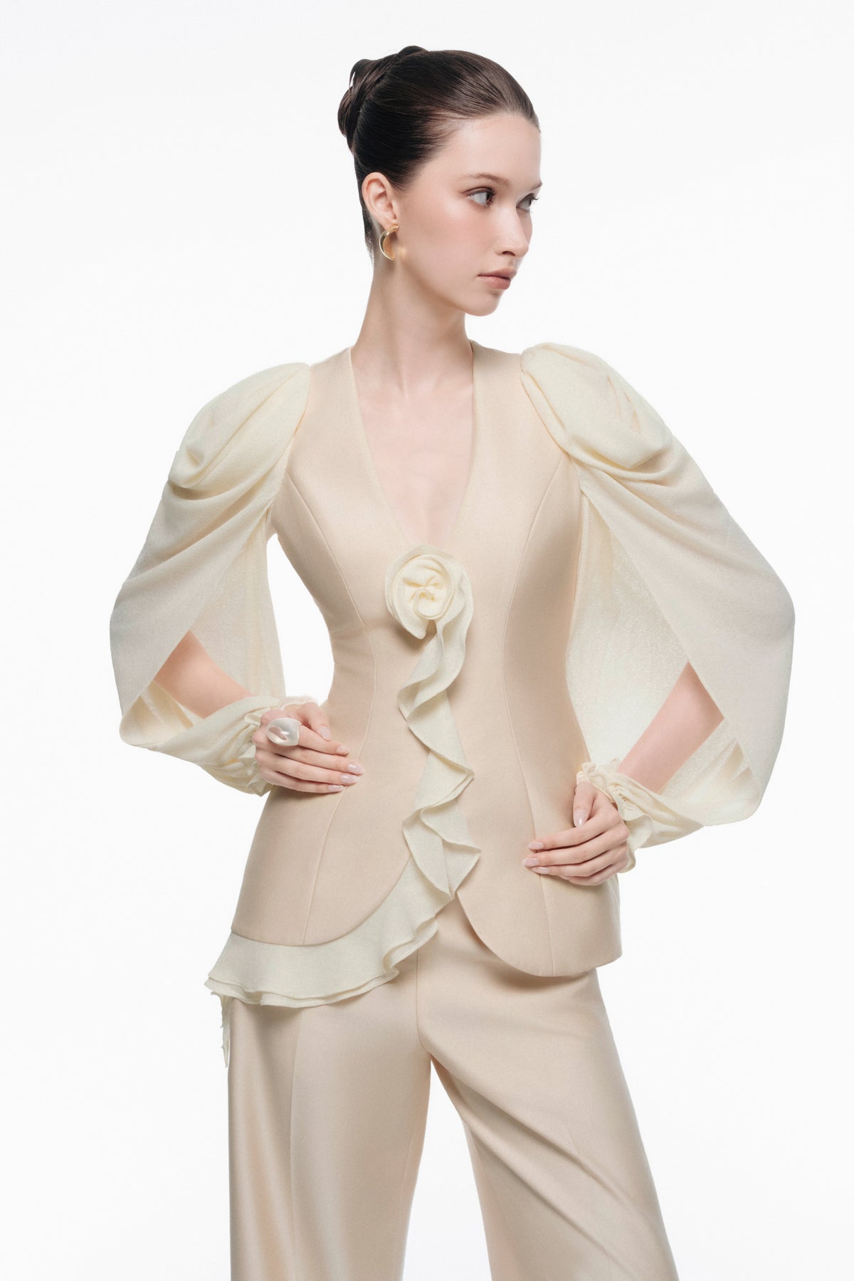 Ruffle Peplum Set Design