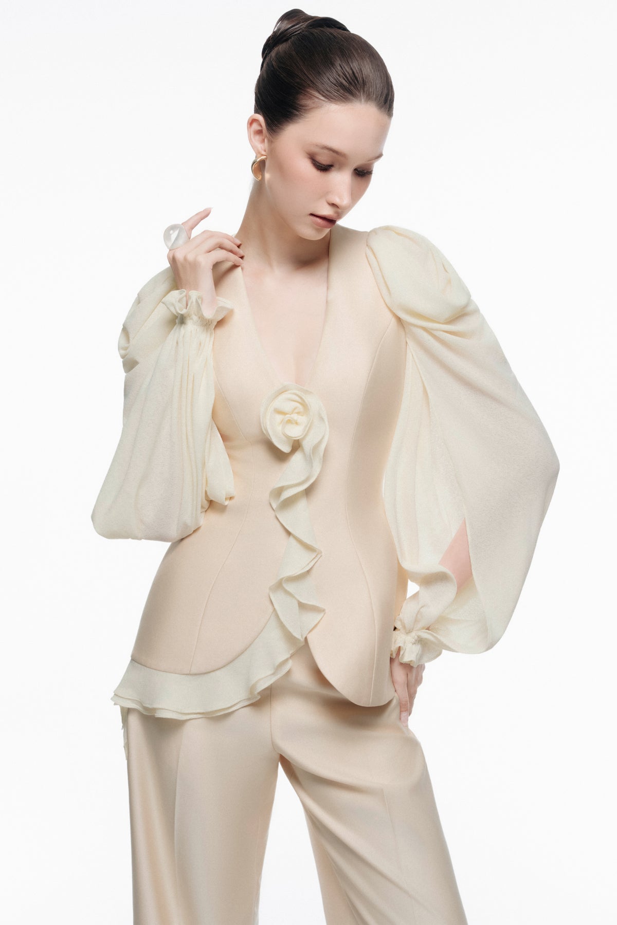 Ruffle Peplum Set Design