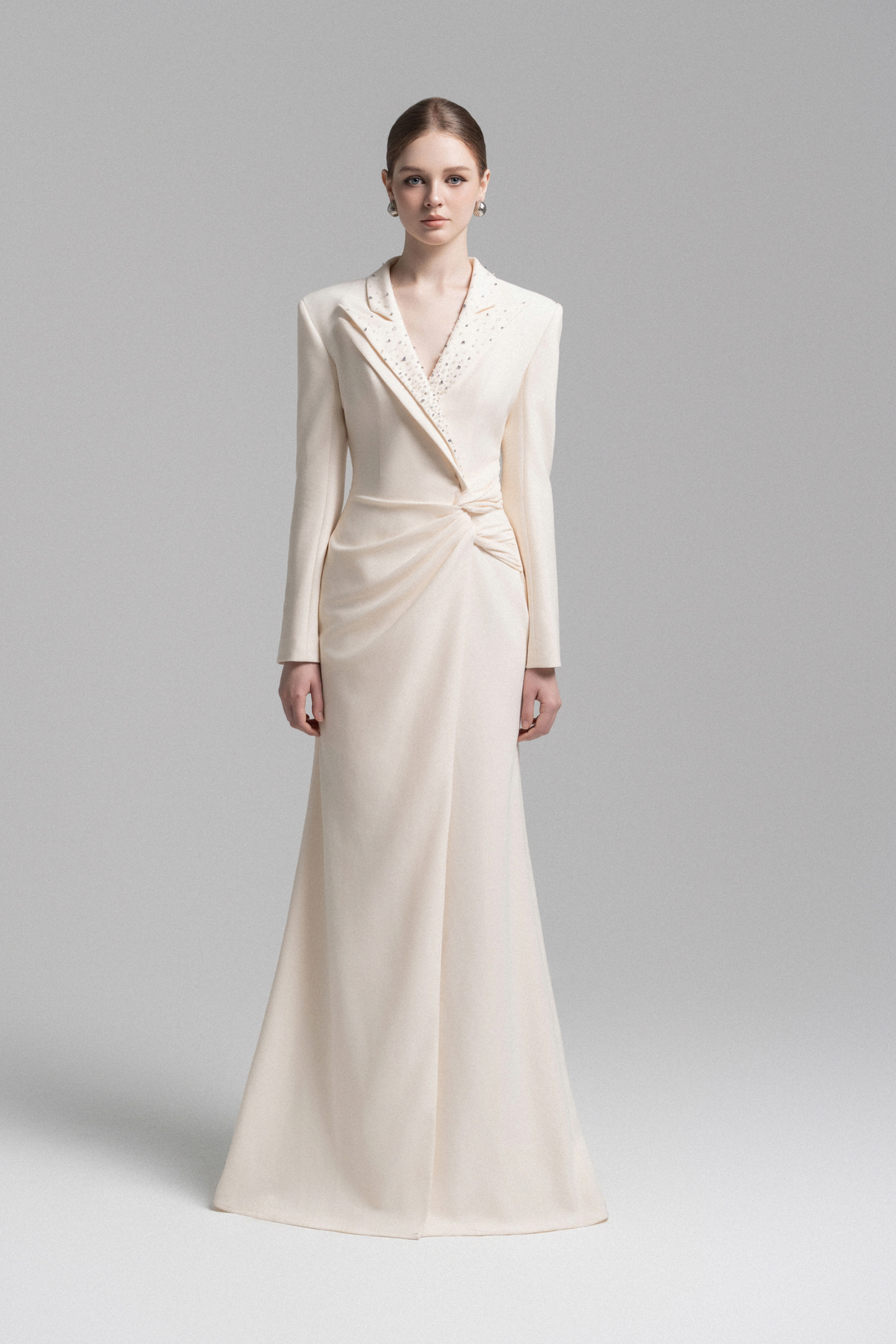 Chic Blazer Dress with Draping