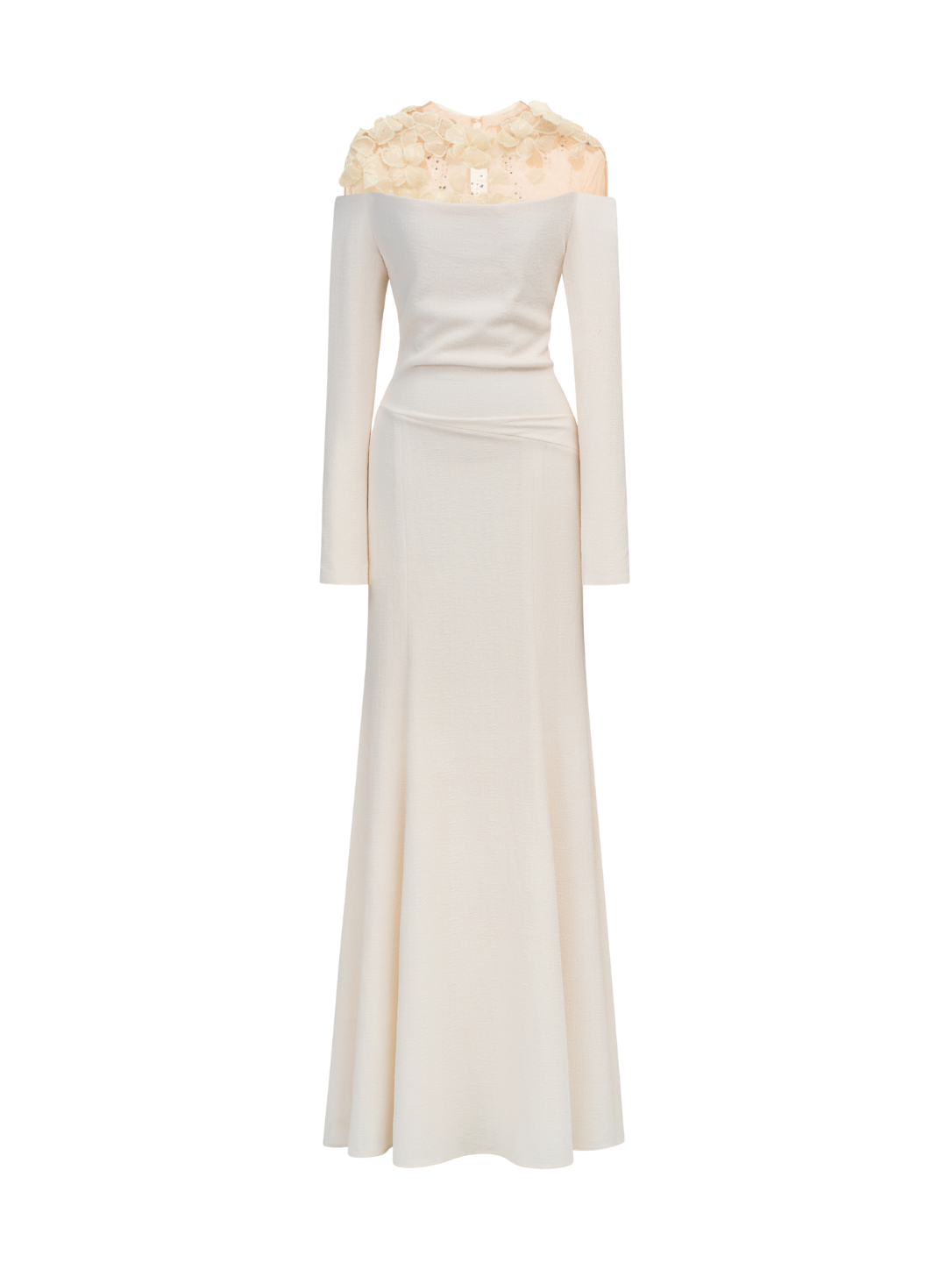Celestia Draped Crystal Midi Dress
