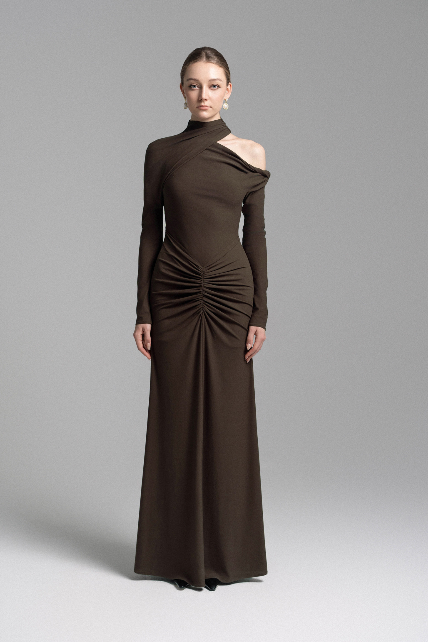 Halter Draped Dress