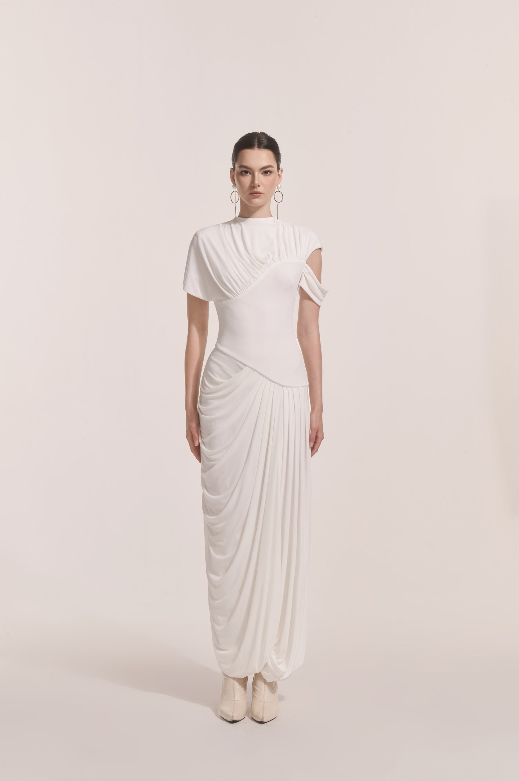 Eris Corset Dress in Light Cream image 0