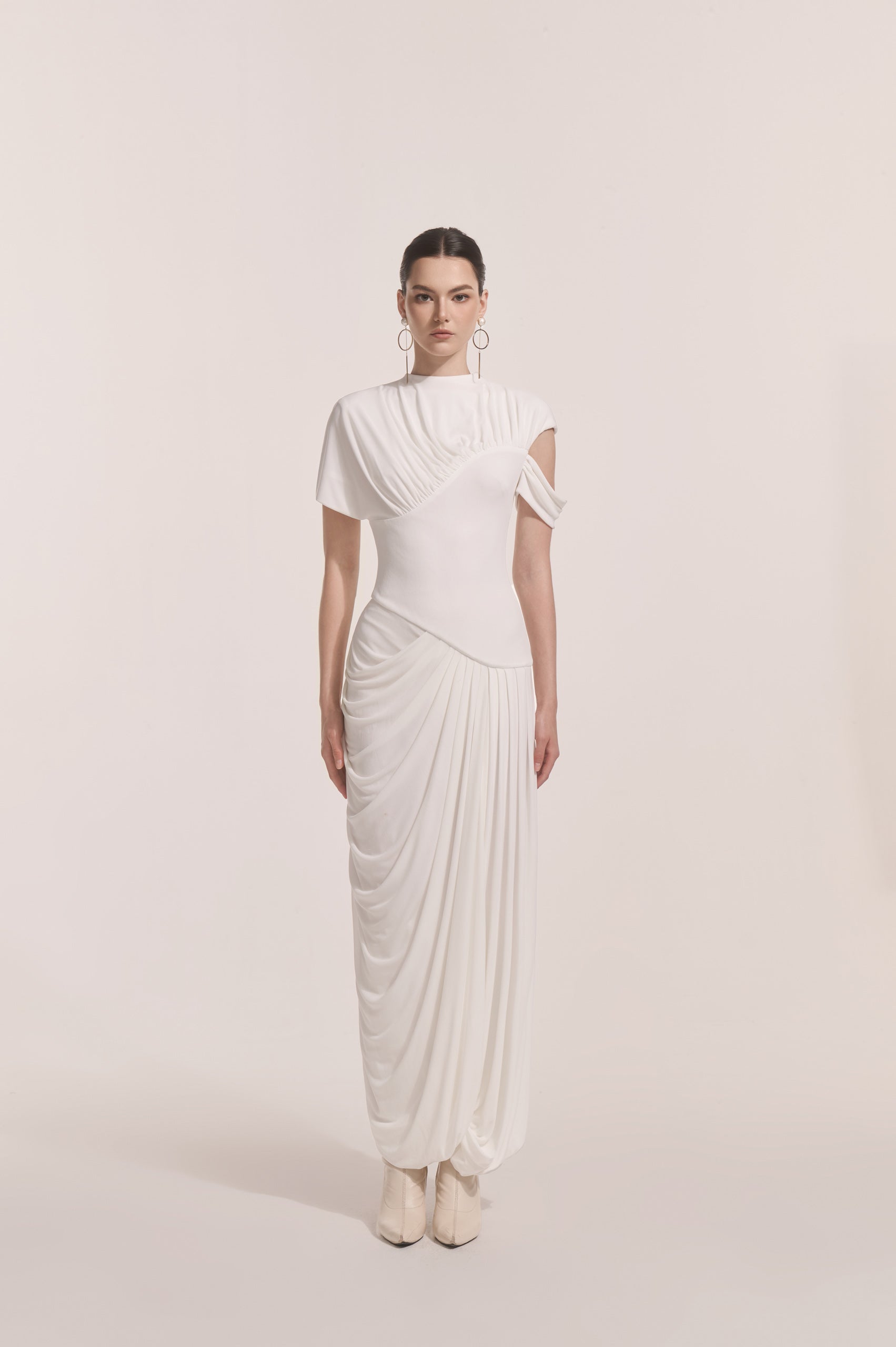 Eris Corset Dress in Light Cream image 0