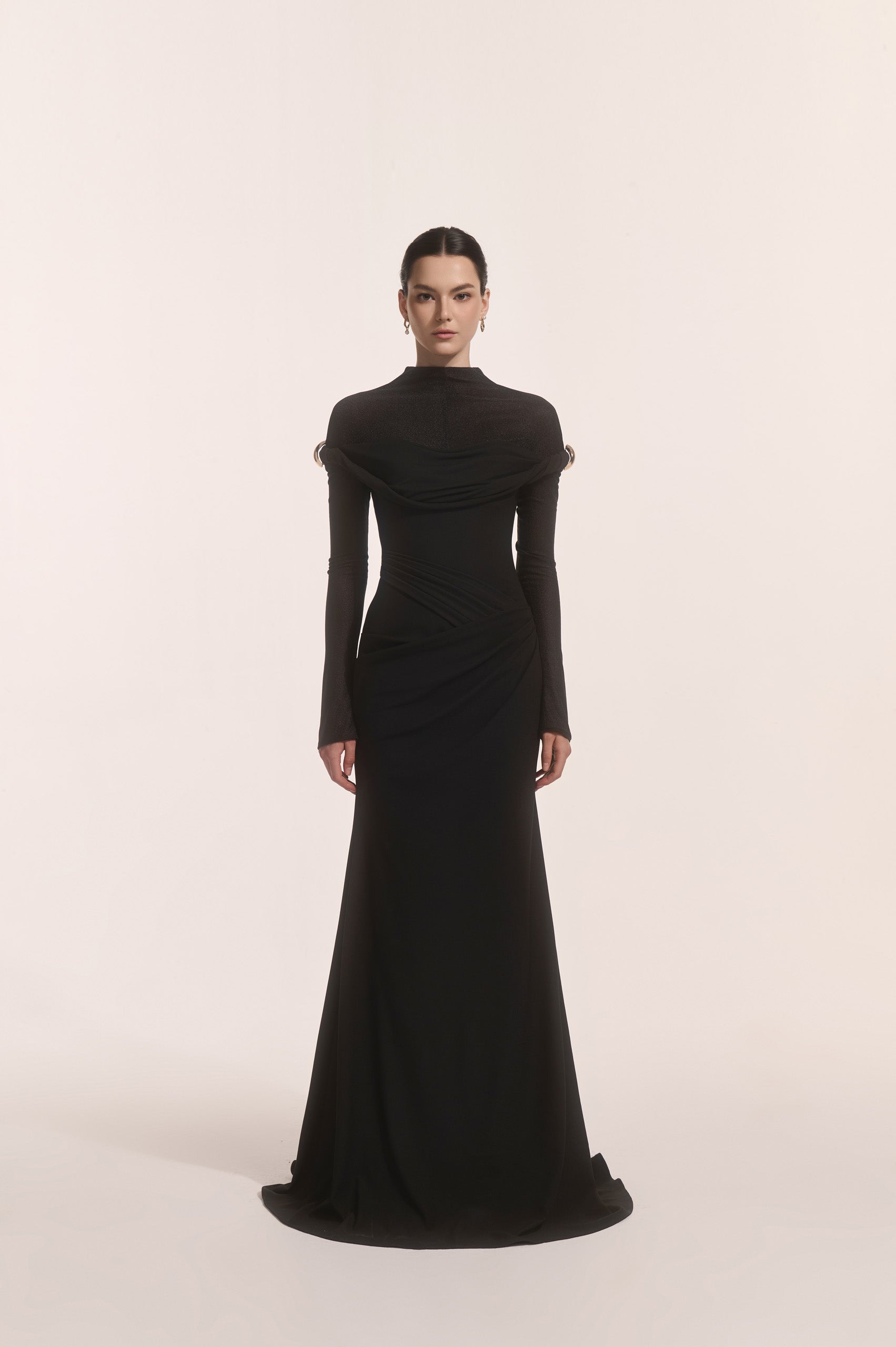 Selene Metal Twist Dress in Black image 0
