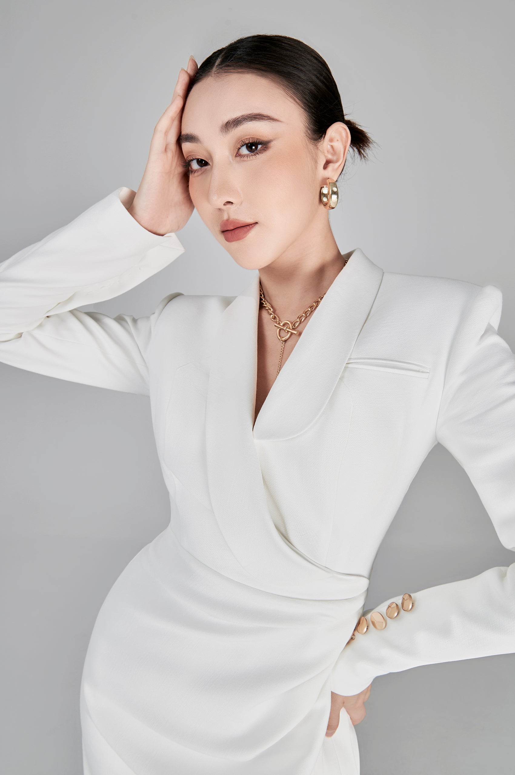 Rosanna Asymetrical Draping Dress