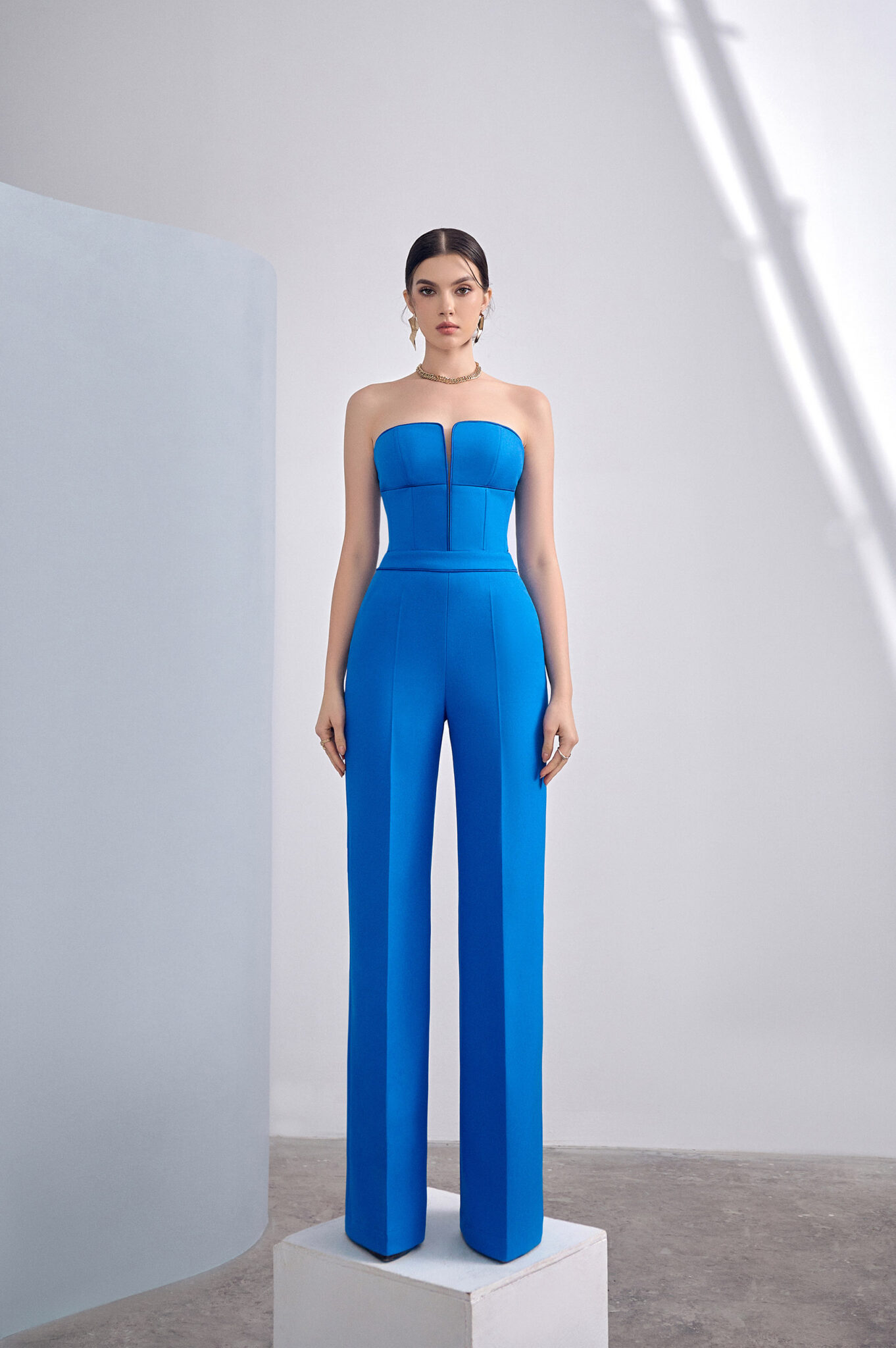 Zayla Sapphire Bust Jumpsuit - Lallee Design