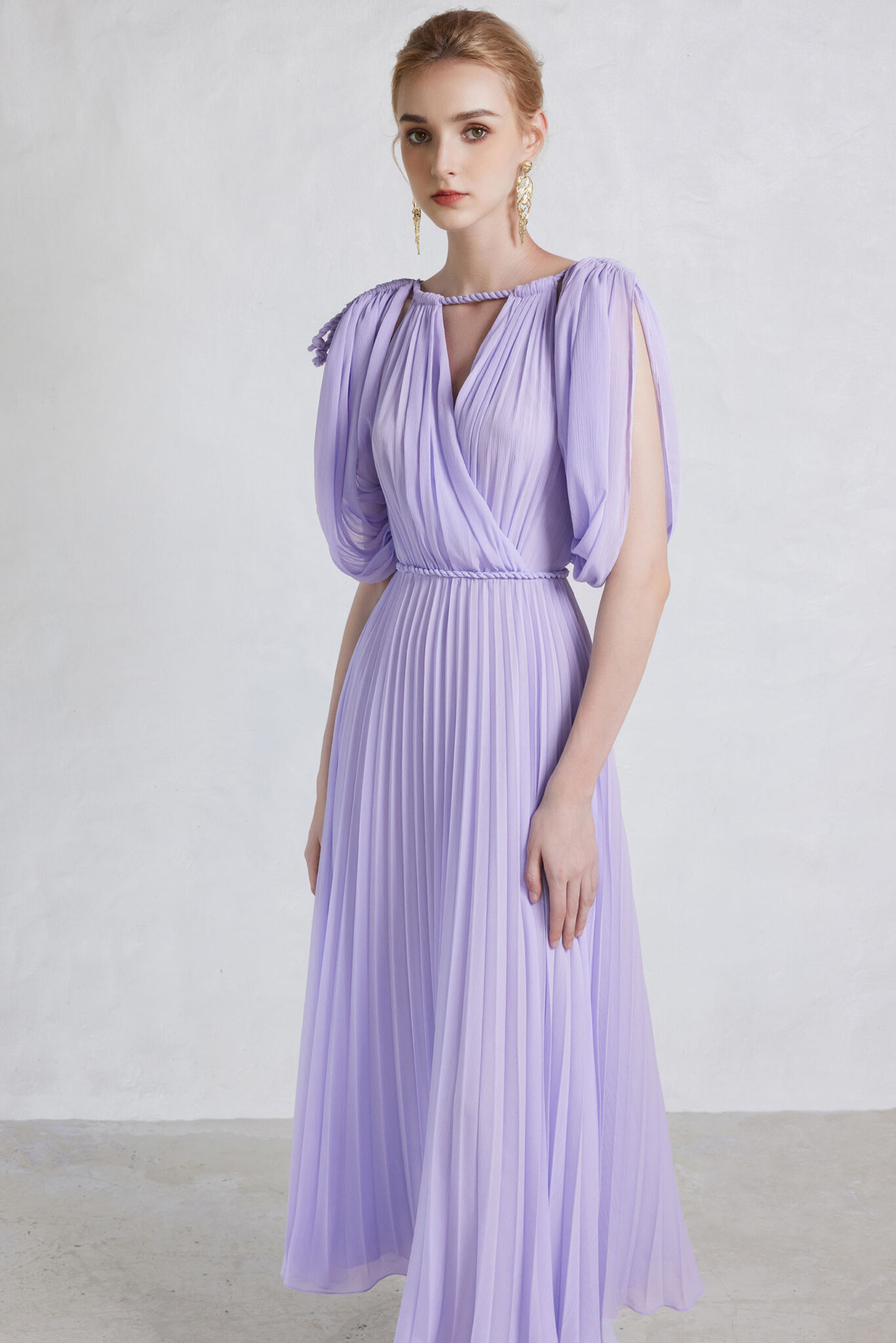Mira Pleated Maxi Dress - Lallee Design