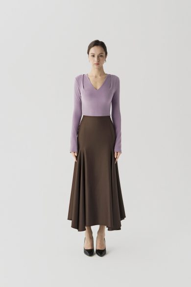 Double Knit Crepe Top in Lavender