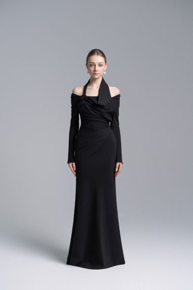 Seraphine Draped Floral Accent Dress