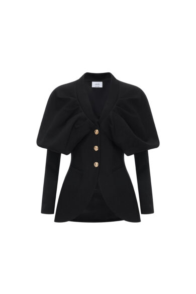 Luna Sculpted Blazer in Black