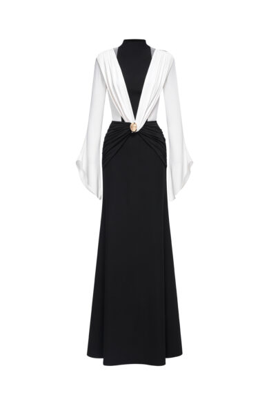 Twilight Cascade Midi Gown