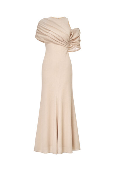 One-Shoulder Draped Mermaid Dress