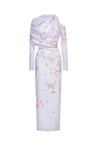 Misty Lilac Negligee Pencil Dress